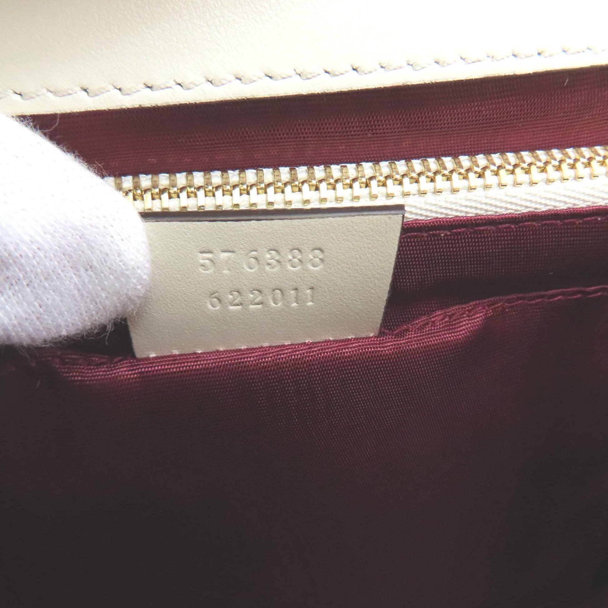 Gucci White Leather Shoulder Bag