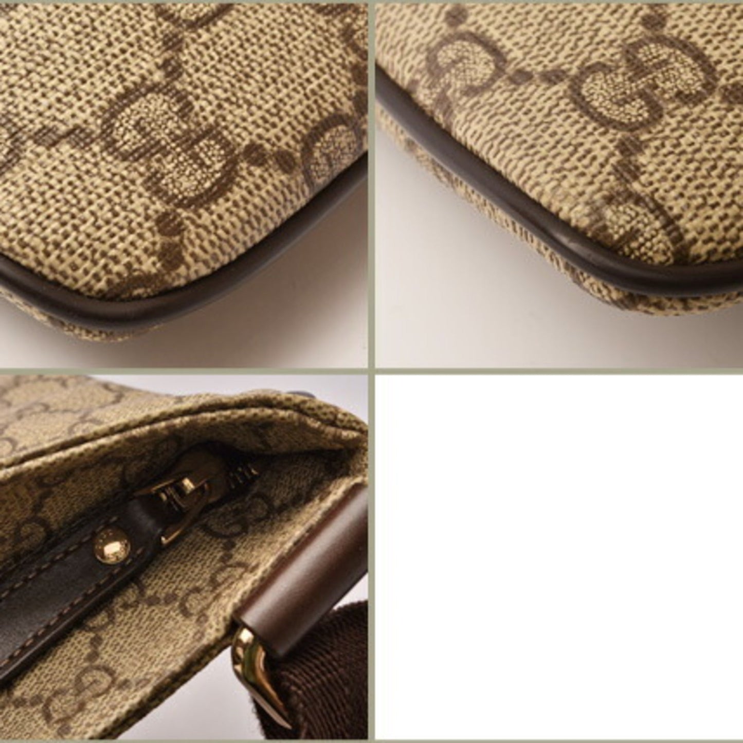 Gucci Beige Brown Gg Supreme Coated Canvas Messenger Bag Shoulder Bag