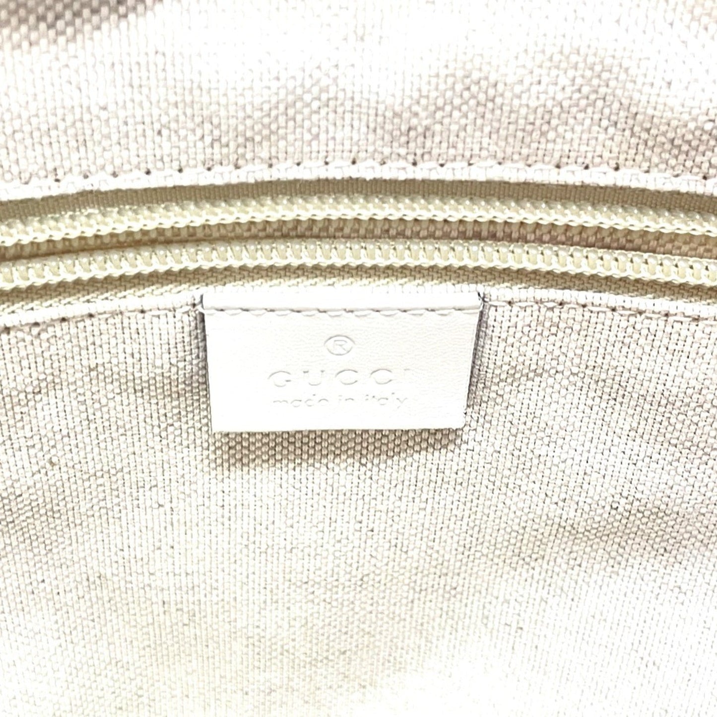 Gucci Ivory Multi-Color Leather Pvc Shoulder Bag Tote Bag
