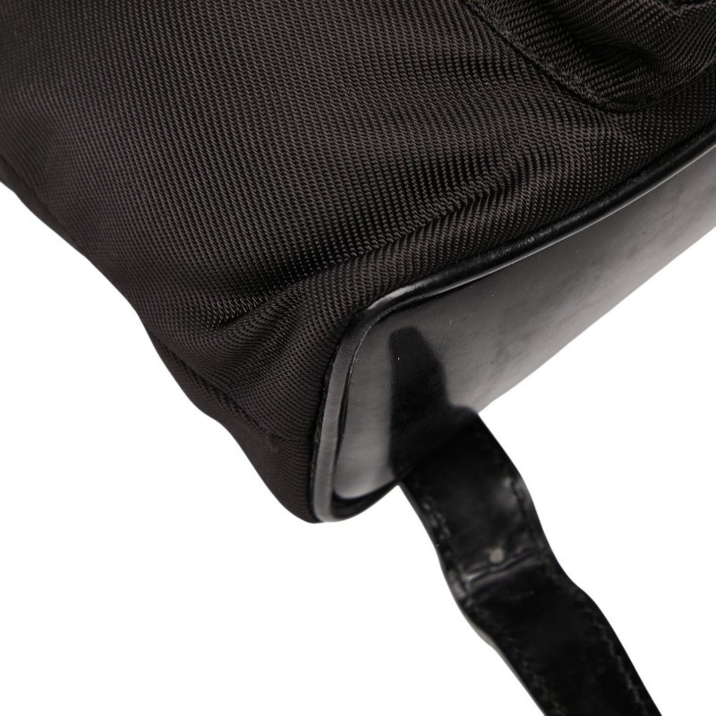 Gucci Black Nylon Leather Backpack