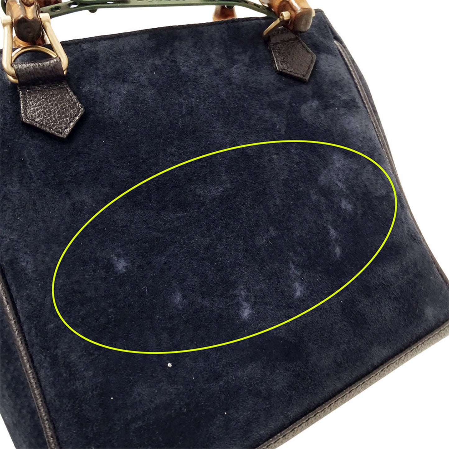 Gucci Navy Suede Handbag Shoulder Bag