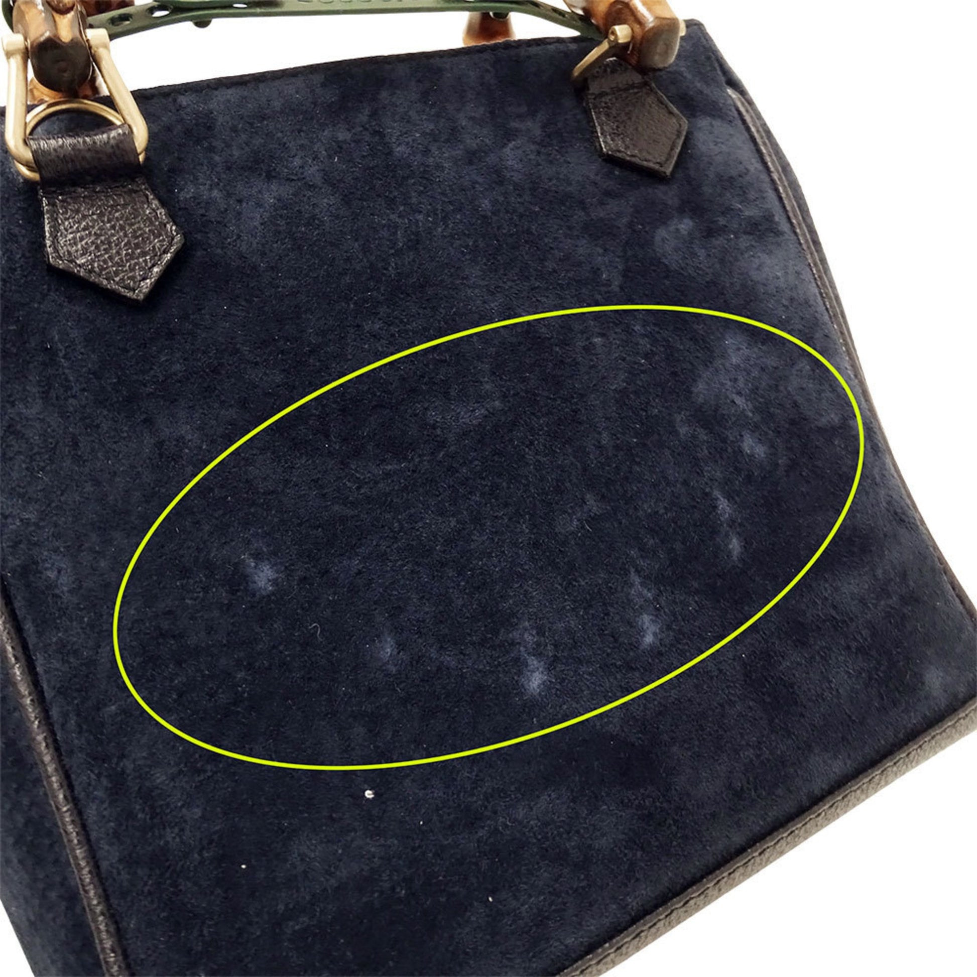 Gucci Navy Suede Handbag Shoulder Bag