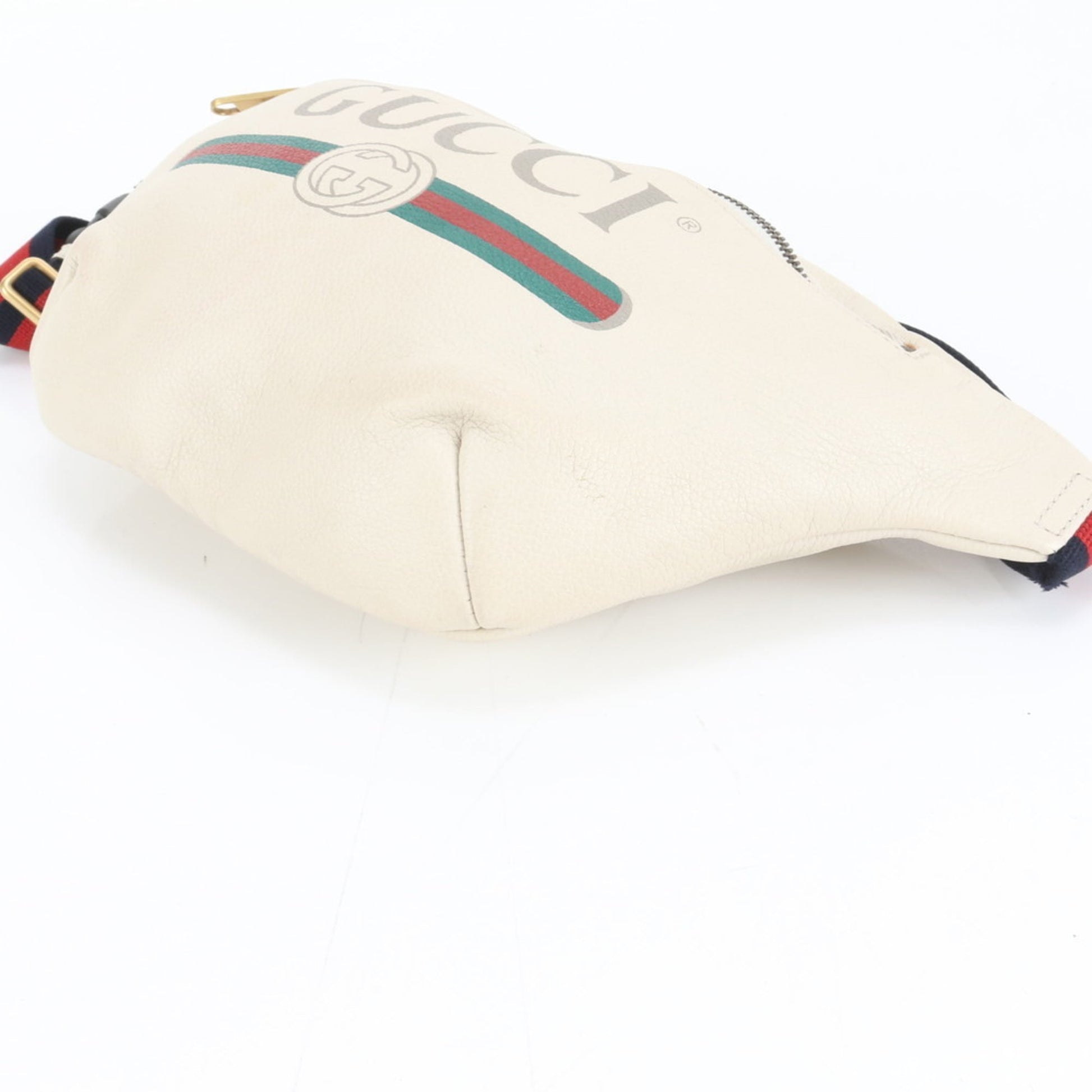 Gucci Beige Leather Pouch Sling Bag