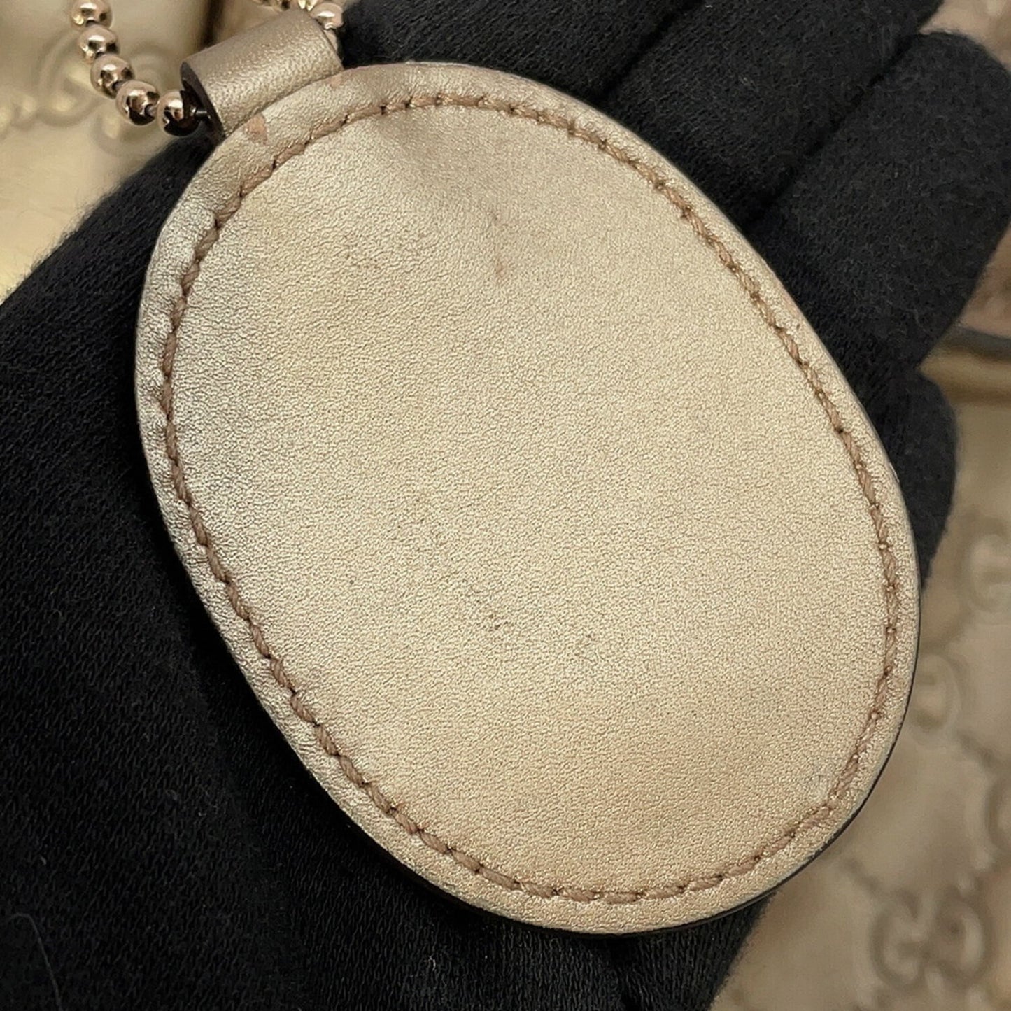 Gucci Sukey Beige Gold Leather Handbag