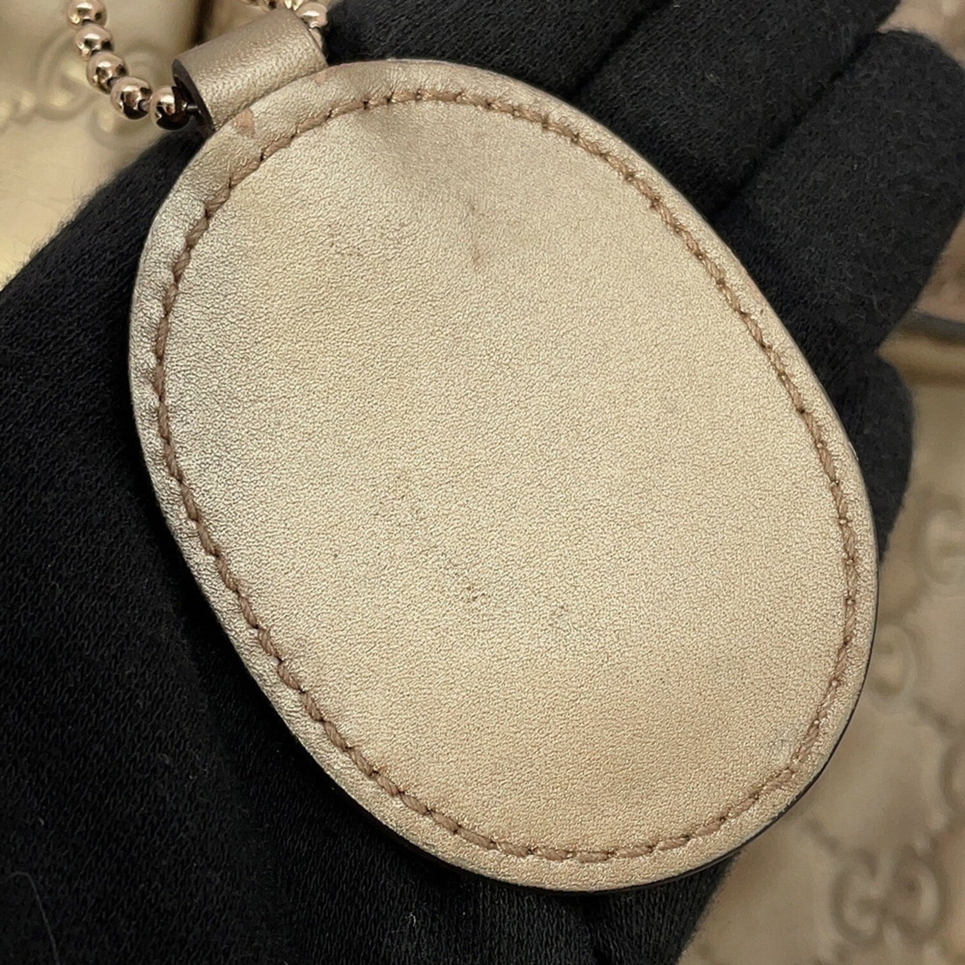 Gucci Sukey Beige Gold Leather Handbag