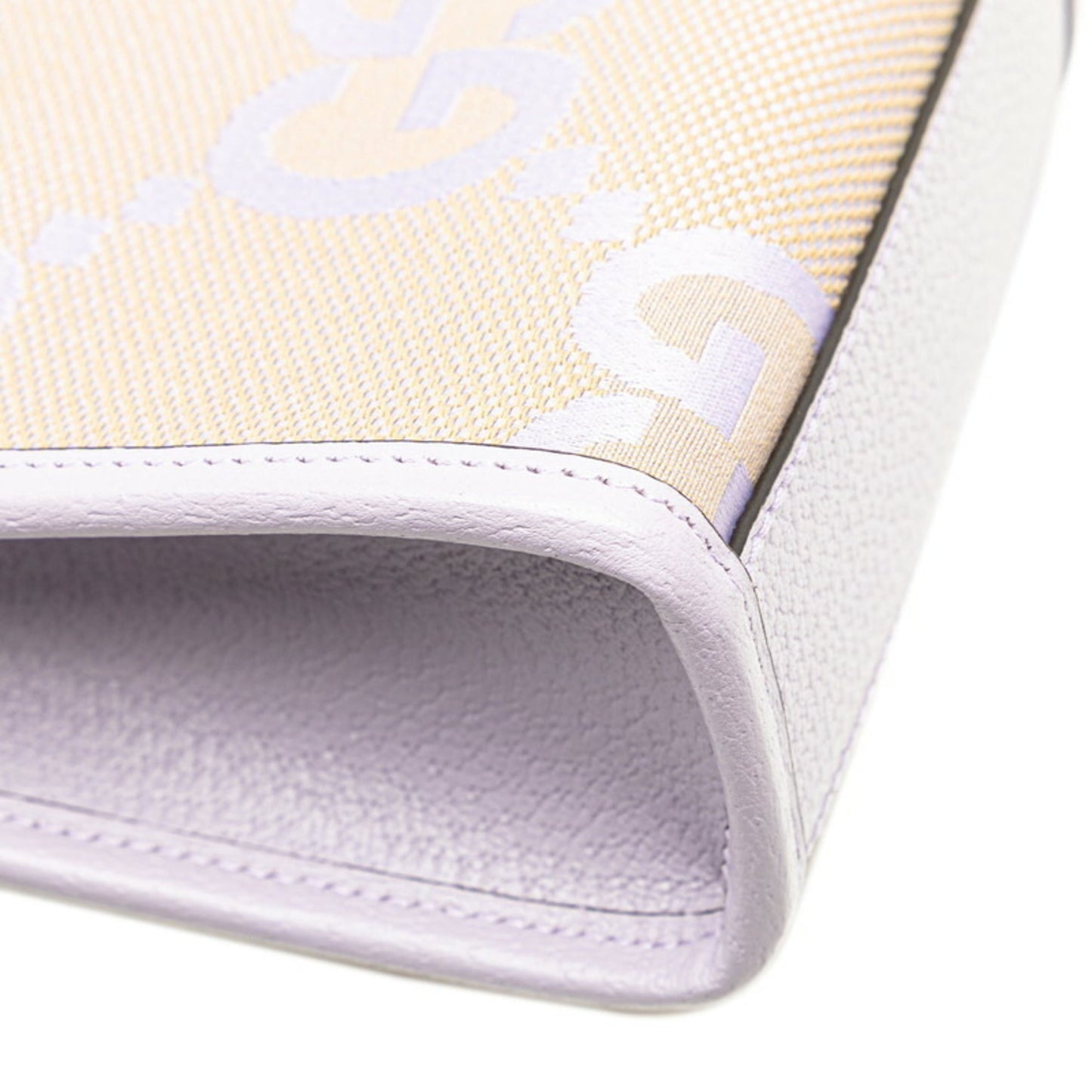 Gucci Beige Purple Canvas Leather Handbag Shoulder Bag