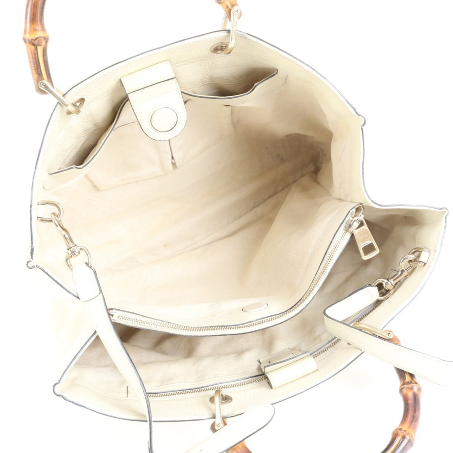 Gucci Ivory Leather Tote Bag
