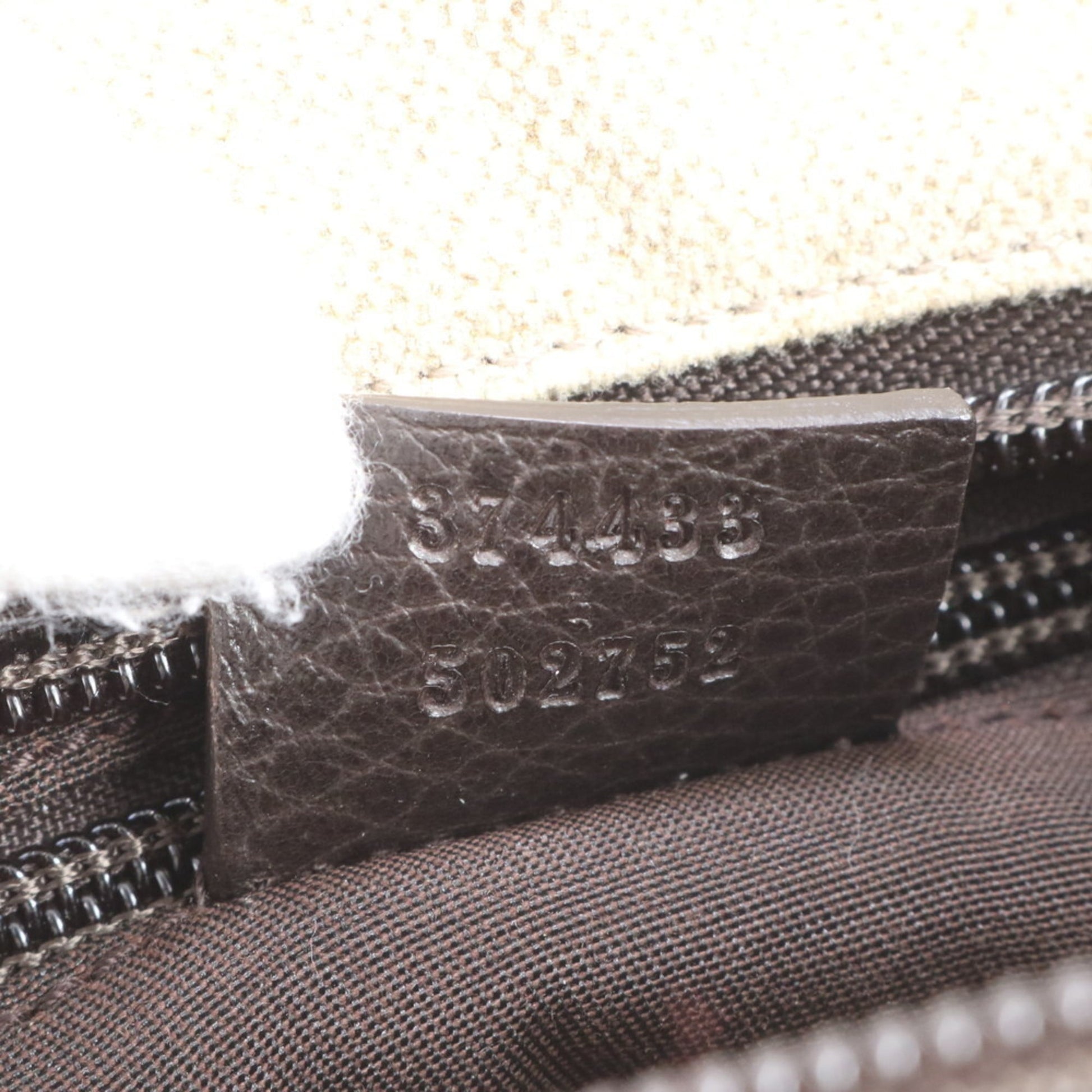 Gucci Brown Leather Canvas Handbag