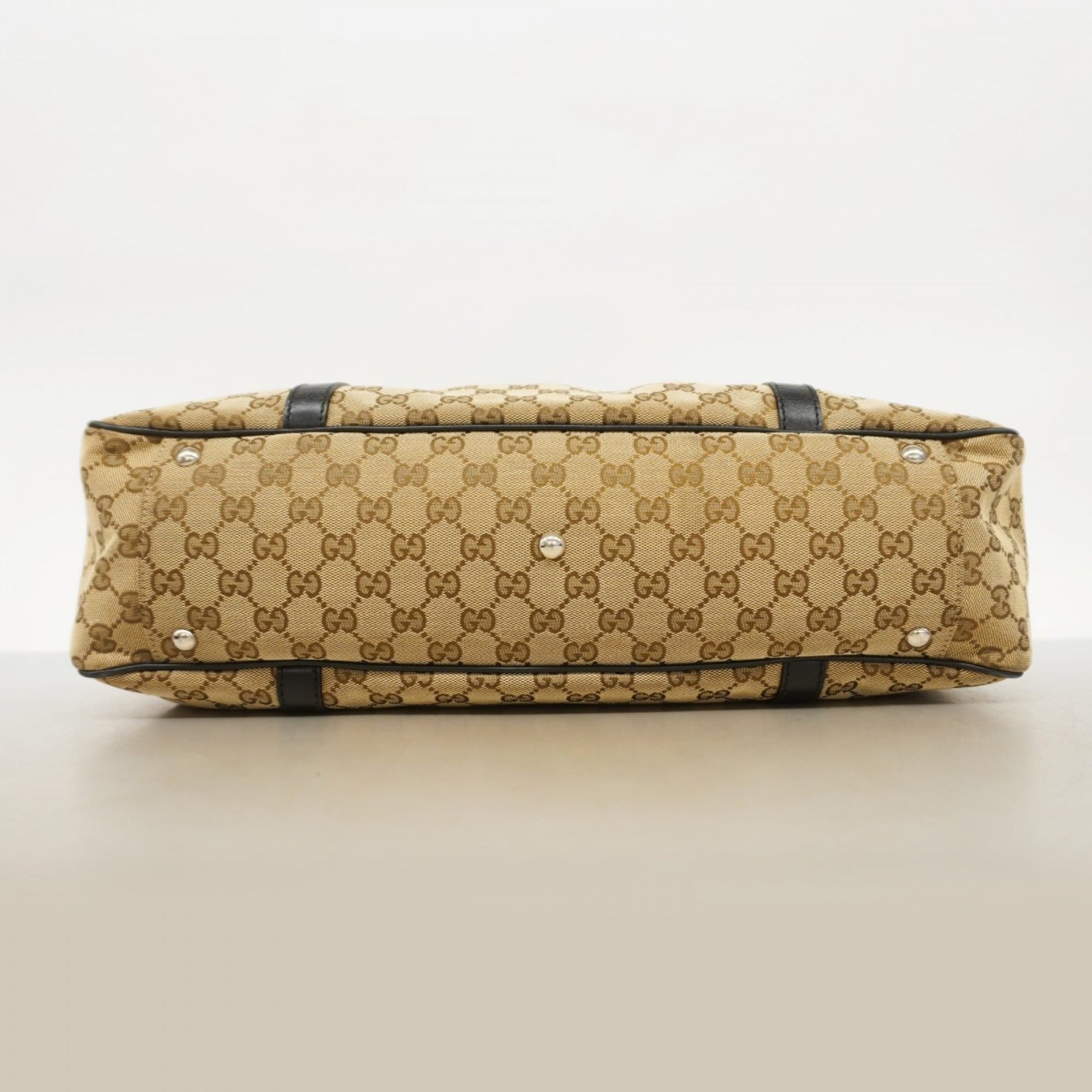 Gucci Black Brown Canvas Tote Bag
