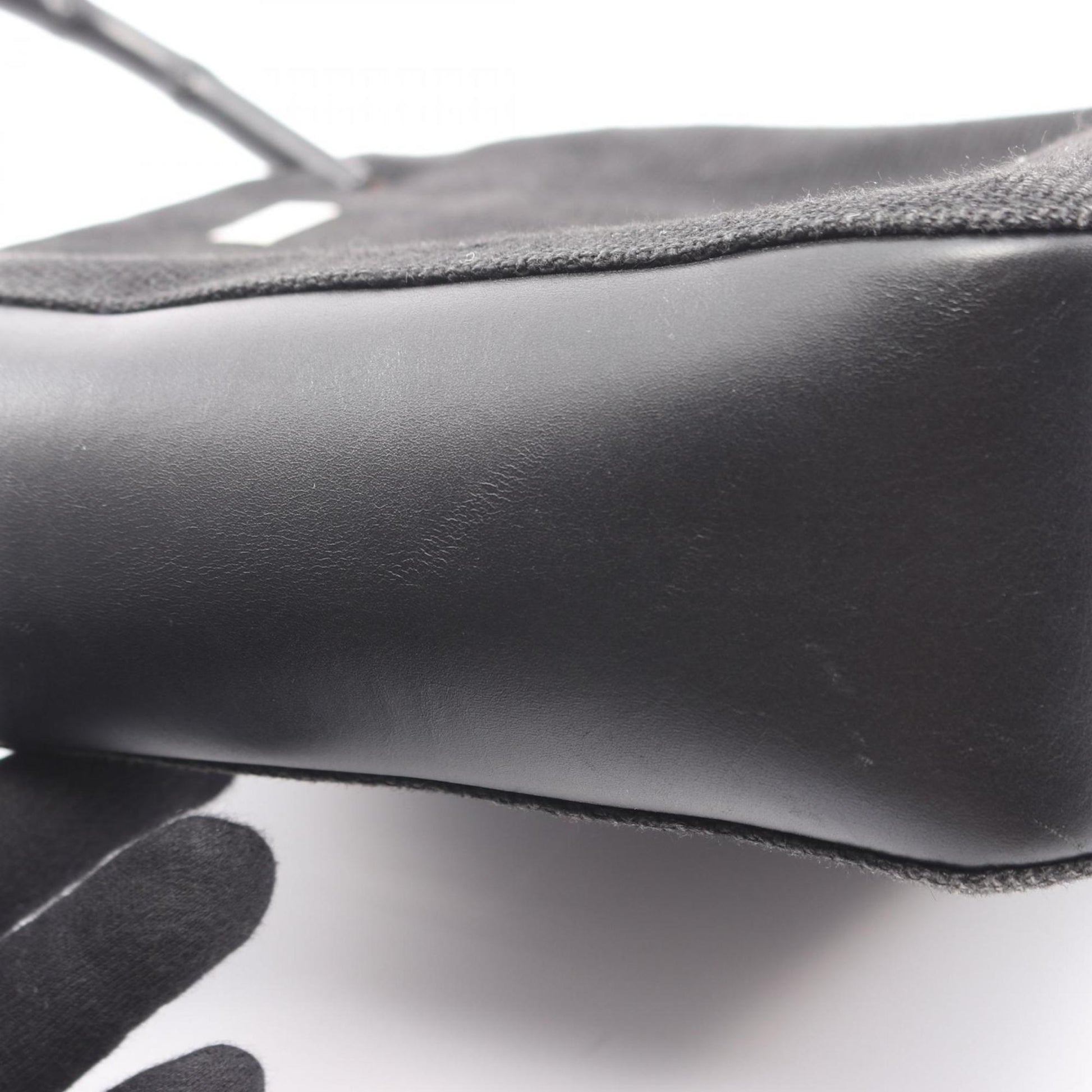 Gucci Black Canvas Leather Handbag