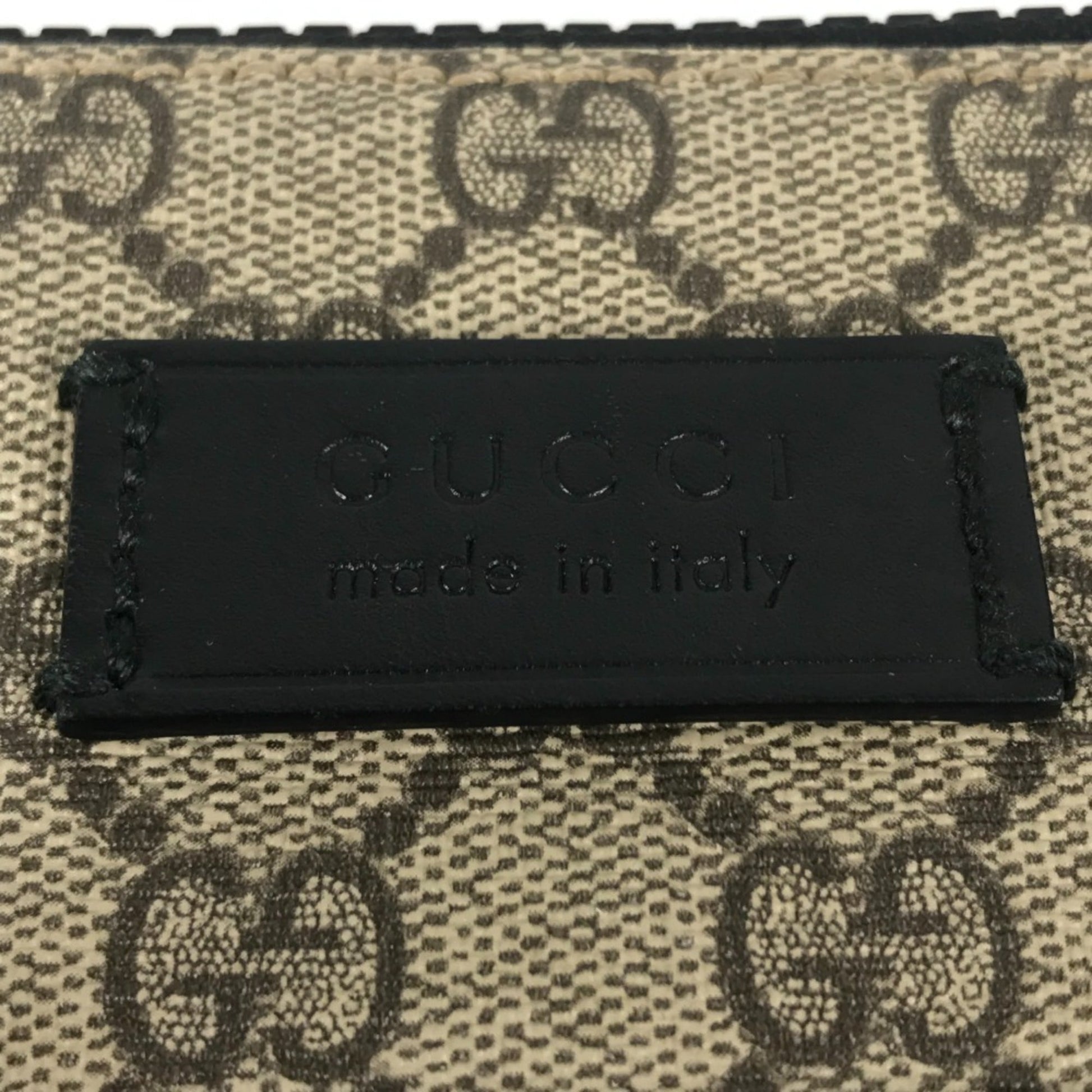 Gucci Beige Black Gg Supreme Leather Messenger Bag Shoulder Bag
