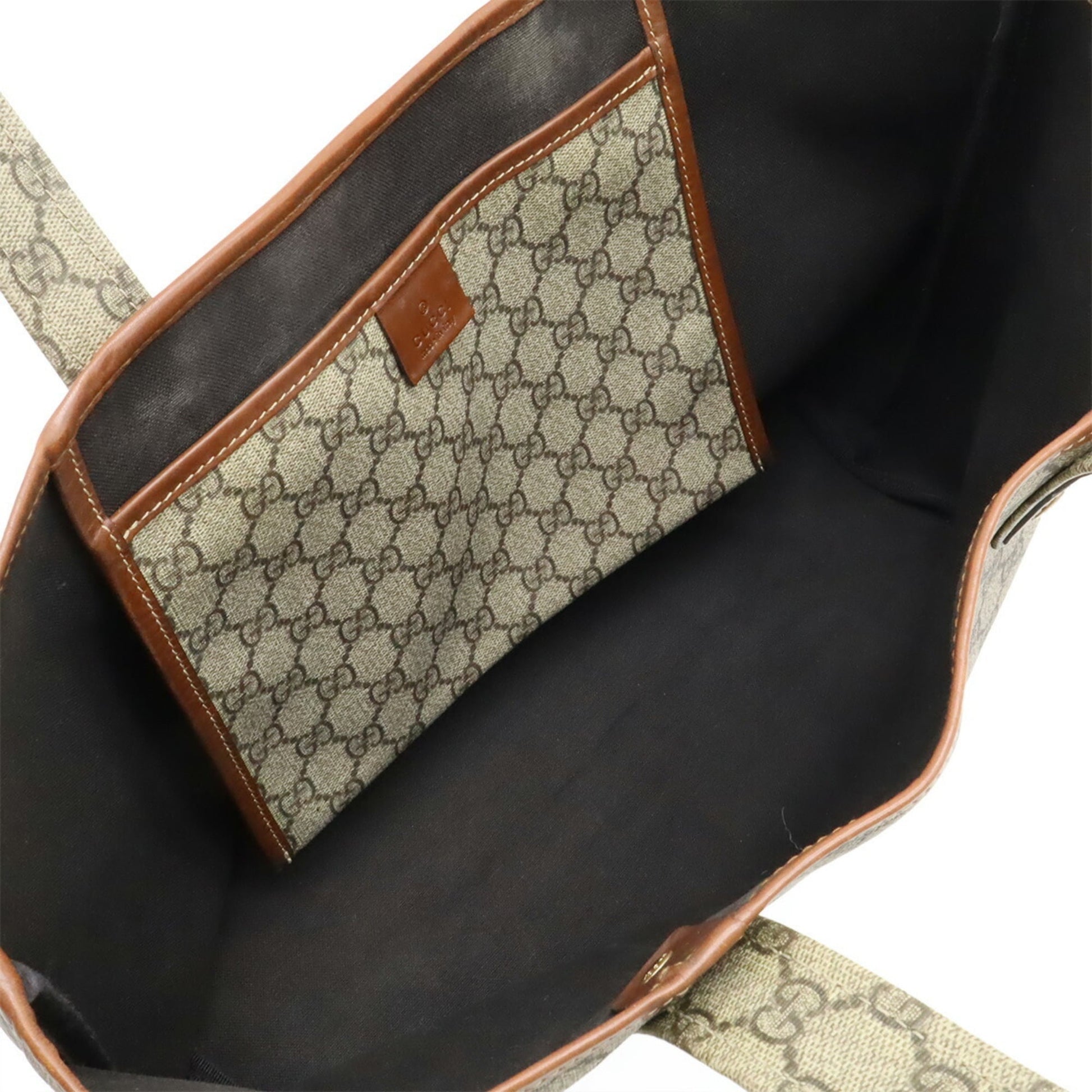 Gucci Beige Brown Gg Supreme Shoulder Bag Tote Bag
