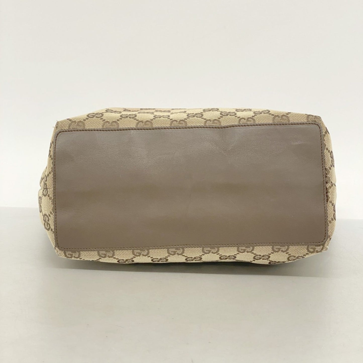 Gucci Beige Brown Canvas Tote Bag
