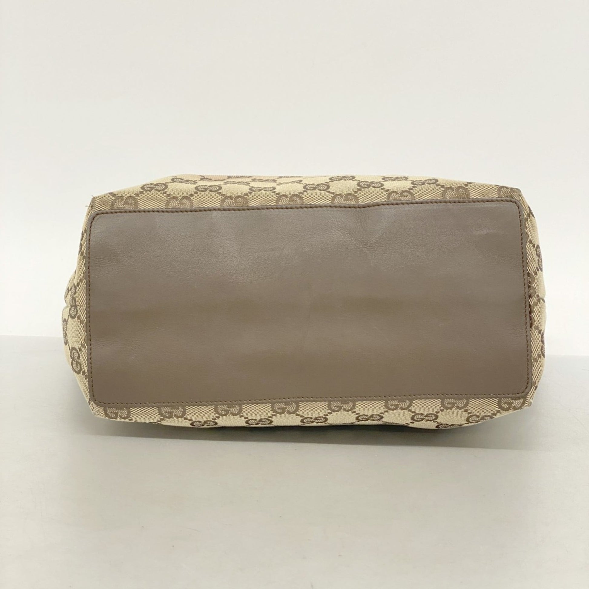 Gucci Beige Brown Canvas Tote Bag
