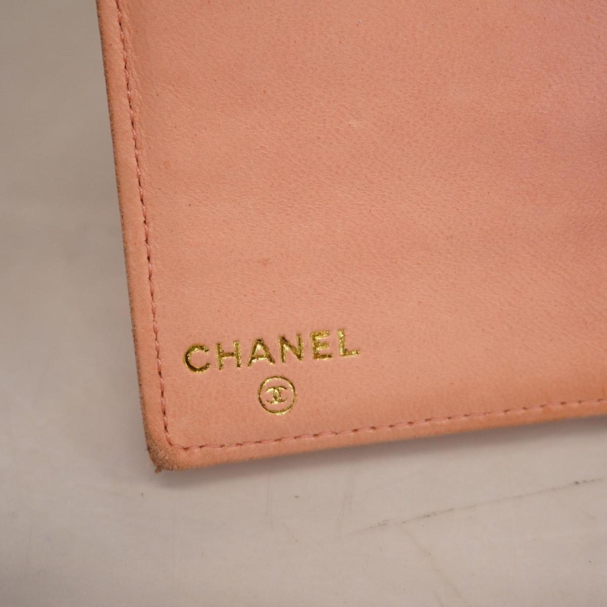 Chanel long wallet caviar skin pink ladies