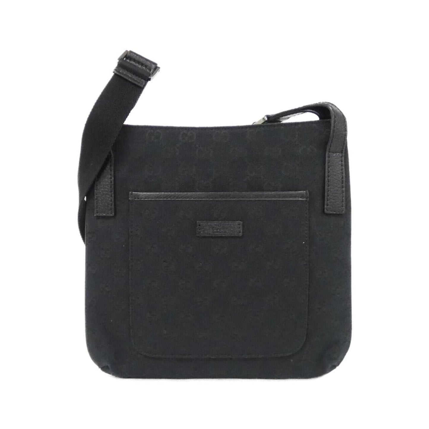 Gucci Black Gg Canvas Shoulder Bag