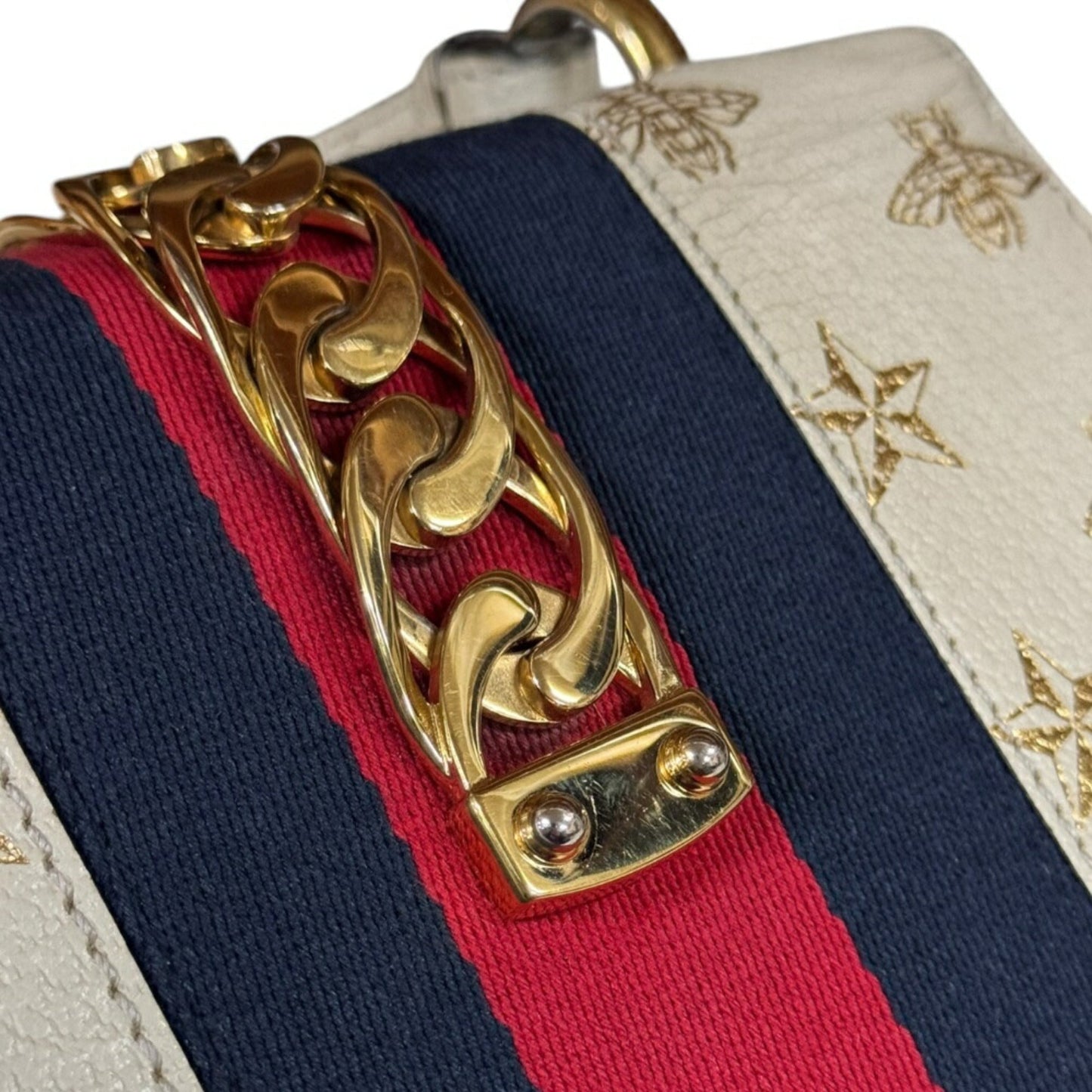 Gucci White Leather Shoulder Bag