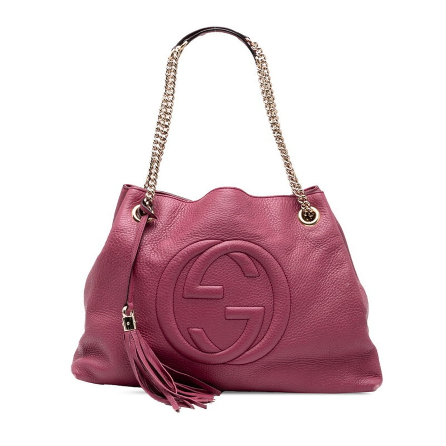 Gucci Purple Leather Shoulder Bag Tote Bag