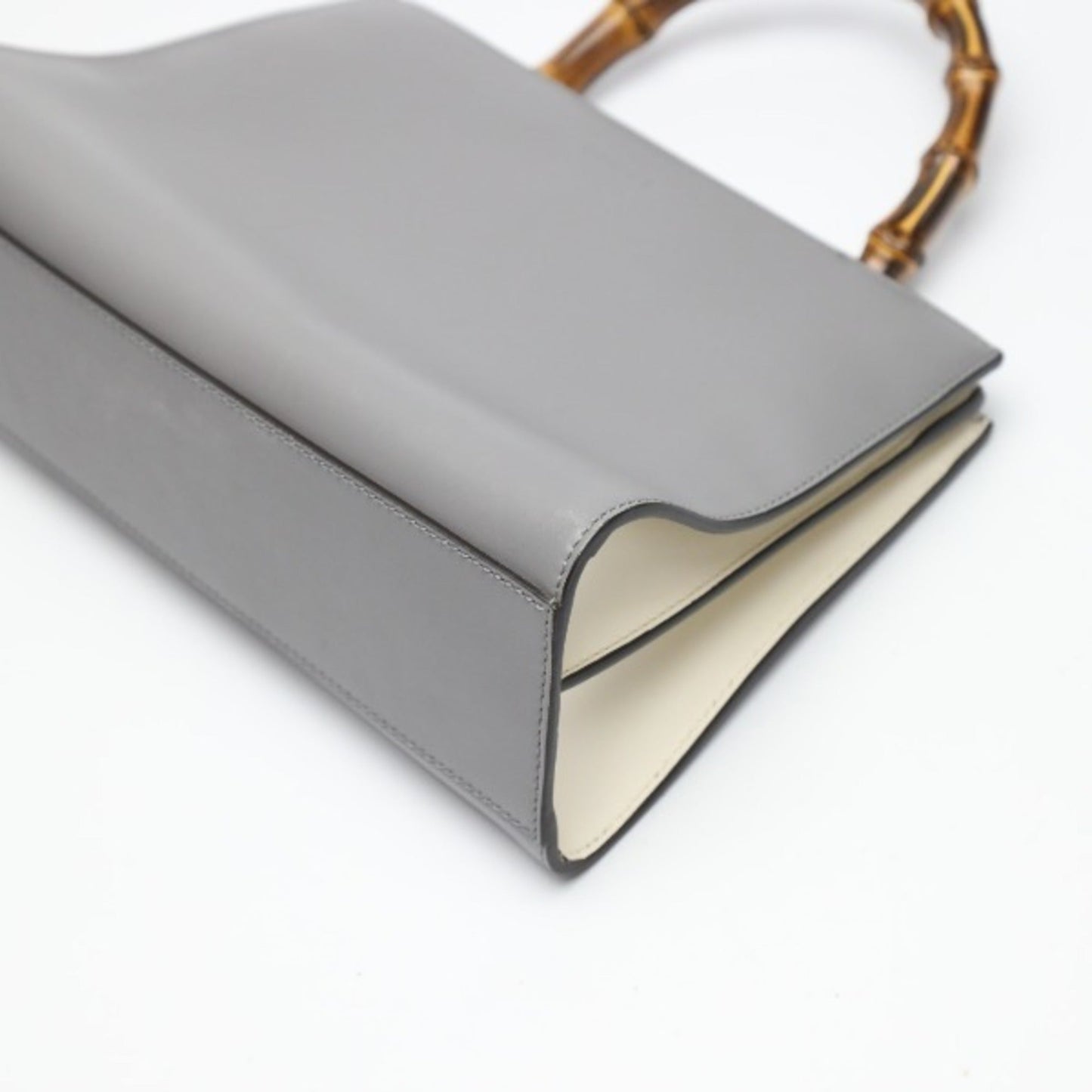 Gucci Gray Bamboo Handbag