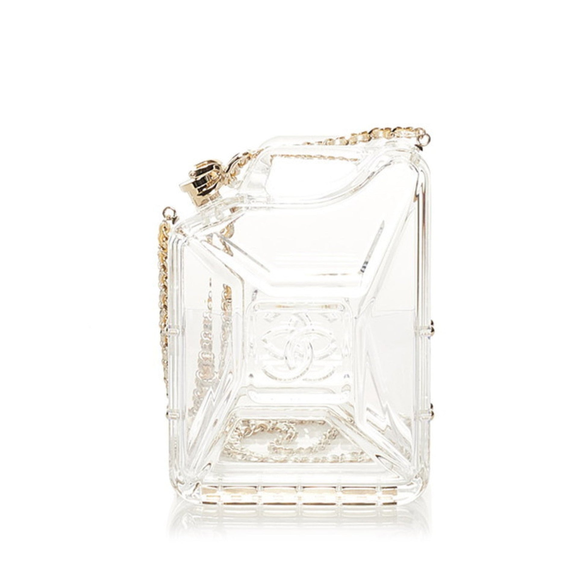 Chanel Dubai Runway Show Limited Cruise Chain Shoulder Bag Bottle Clear Gold Acrylic Glass Ladies CHANEL