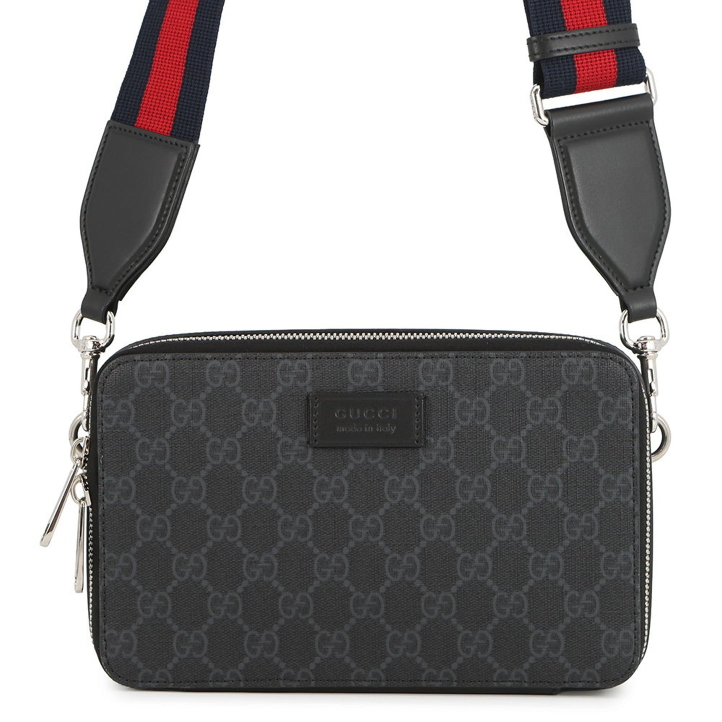 Gucci Black Gg Supreme Leather Shoulder Bag