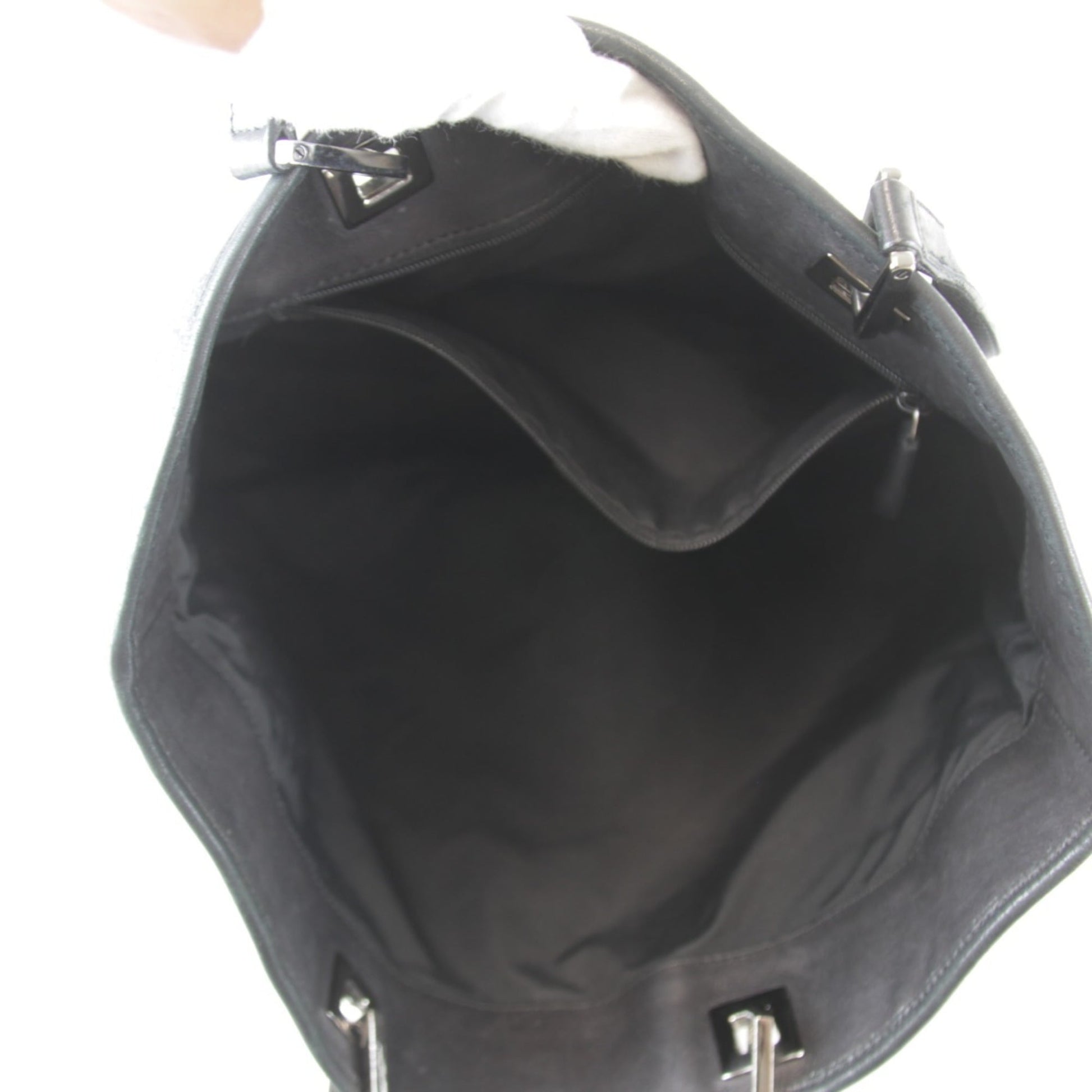 Gucci Black Gg Canvas Tote Bag