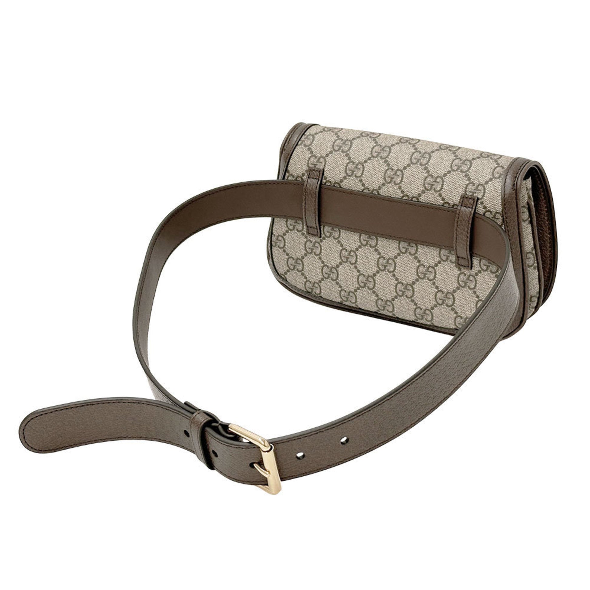 Gucci Beige Brown Gg Supreme Canvas Sling Bag