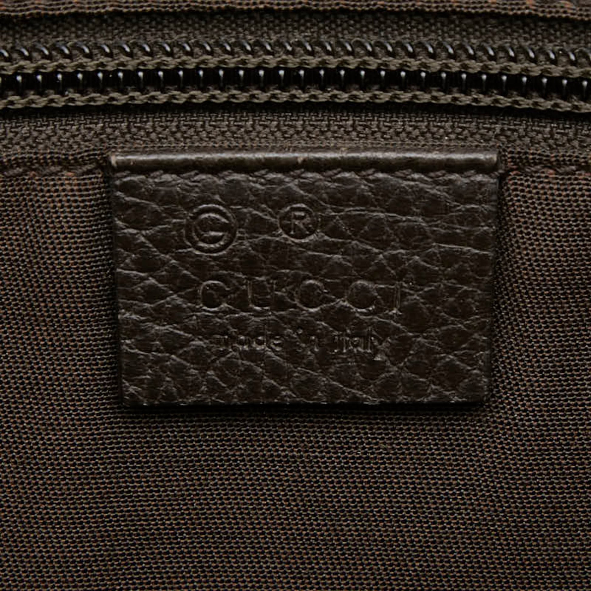 Gucci Beige Brown Pvc Leather Shoulder Bag