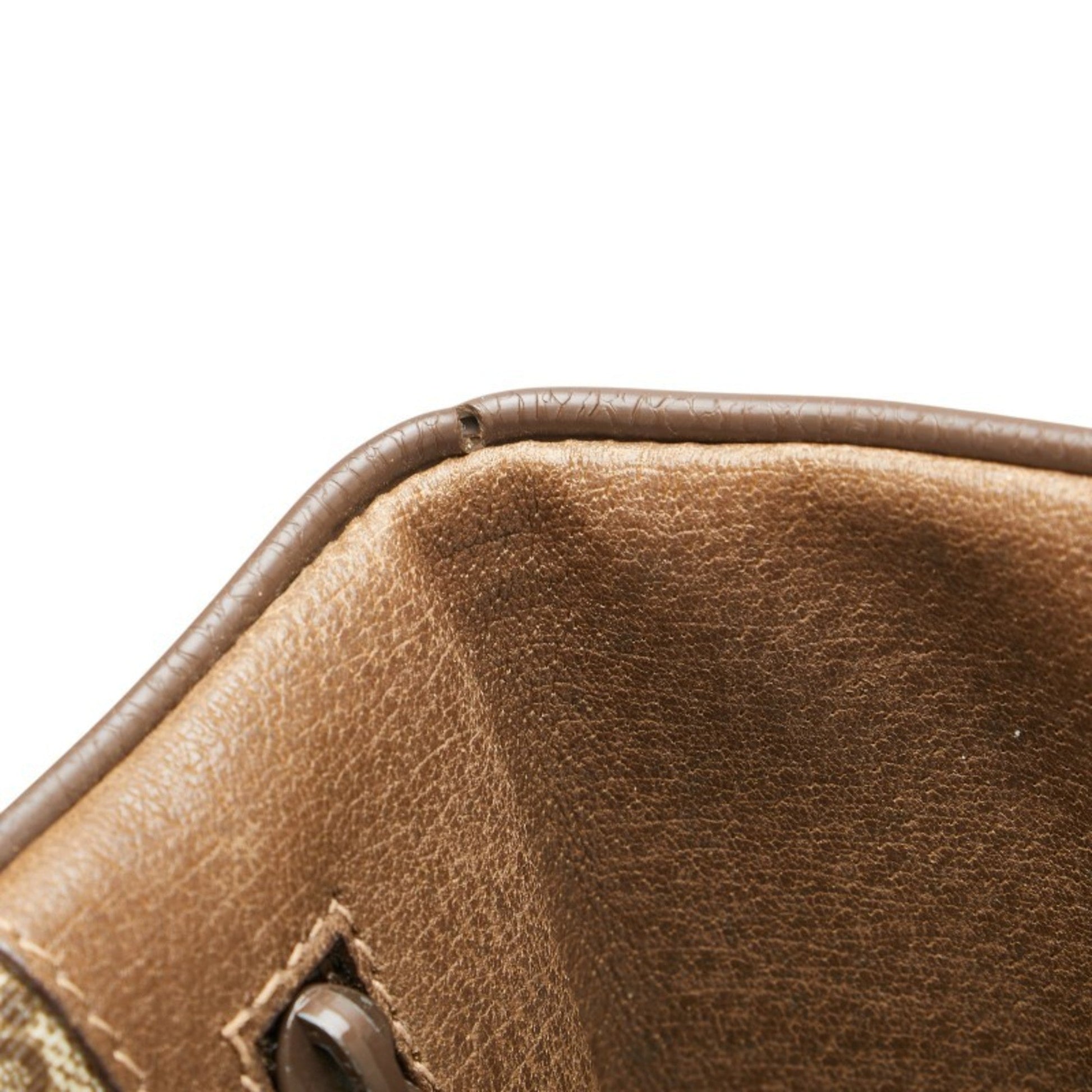 Gucci Beige Brown Pvc Leather Clutch Bag