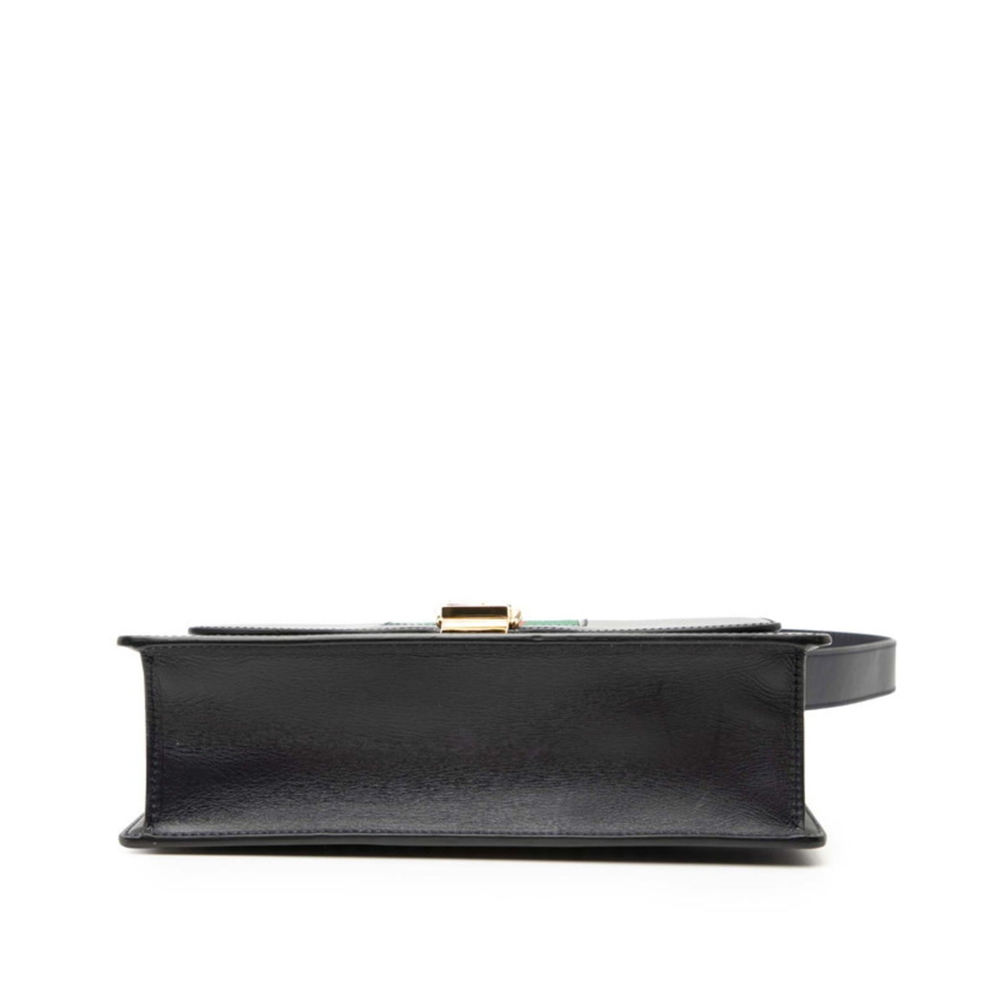 Gucci Navy Leather Shoulder Bag