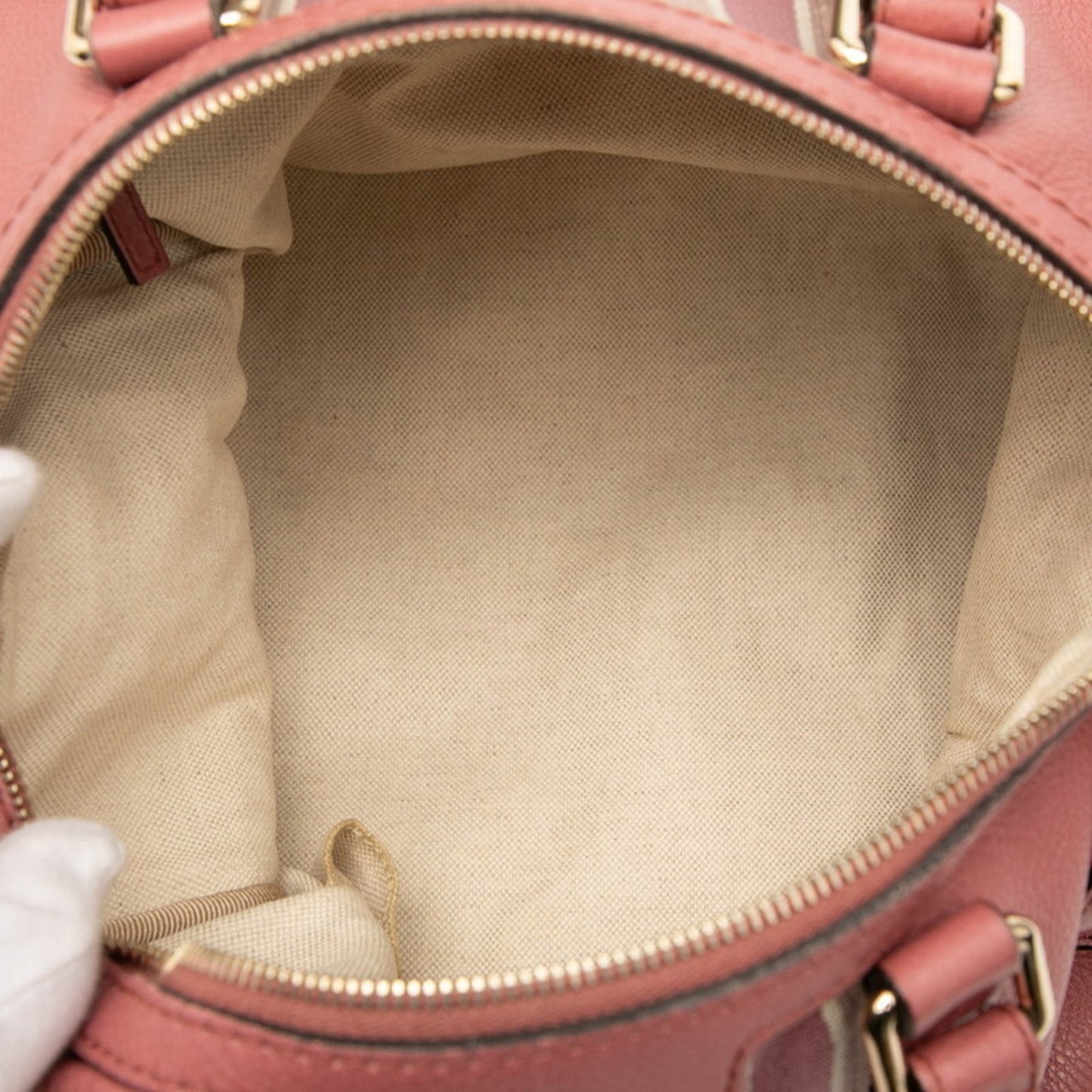 Gucci Pink Canvas Leather Boston Bag Shoulder Bag