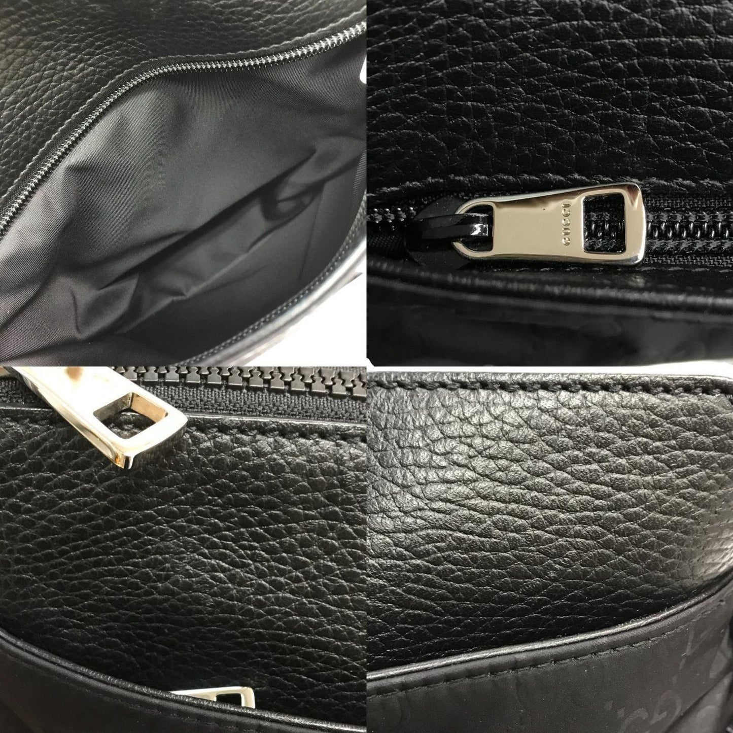 Gucci Black Nylon Leather Shoulder Bag