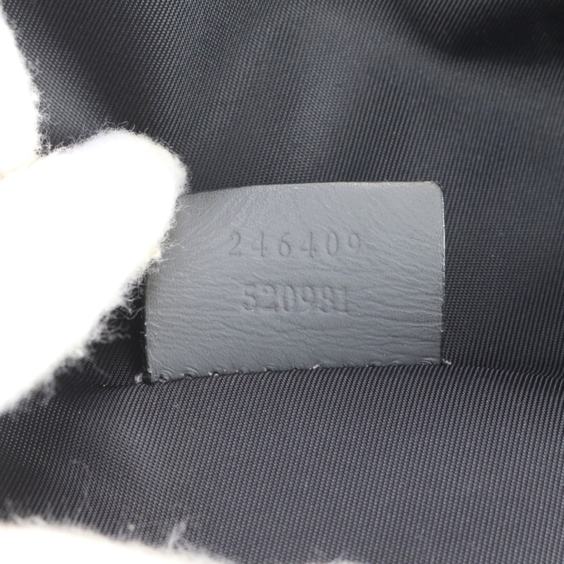 Gucci Dark Gray Leather Pouch Sling Bag