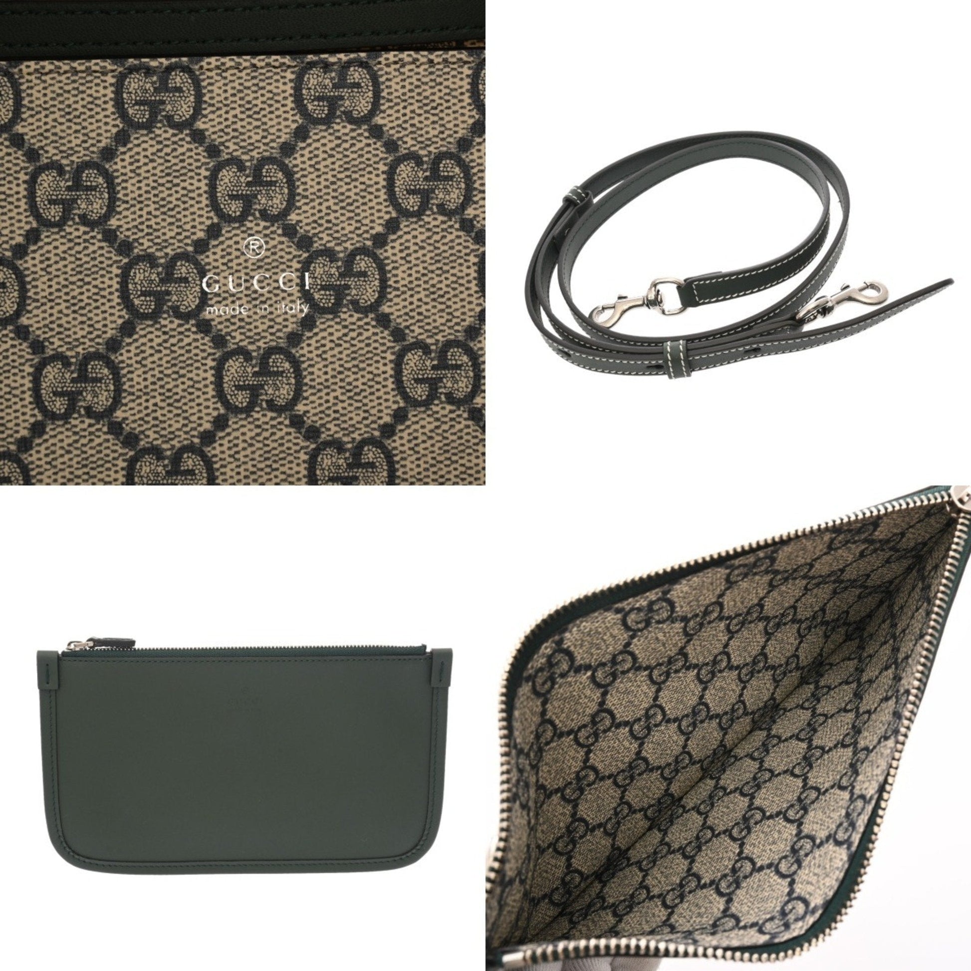 Gucci Beige Canvas Leather Handbag