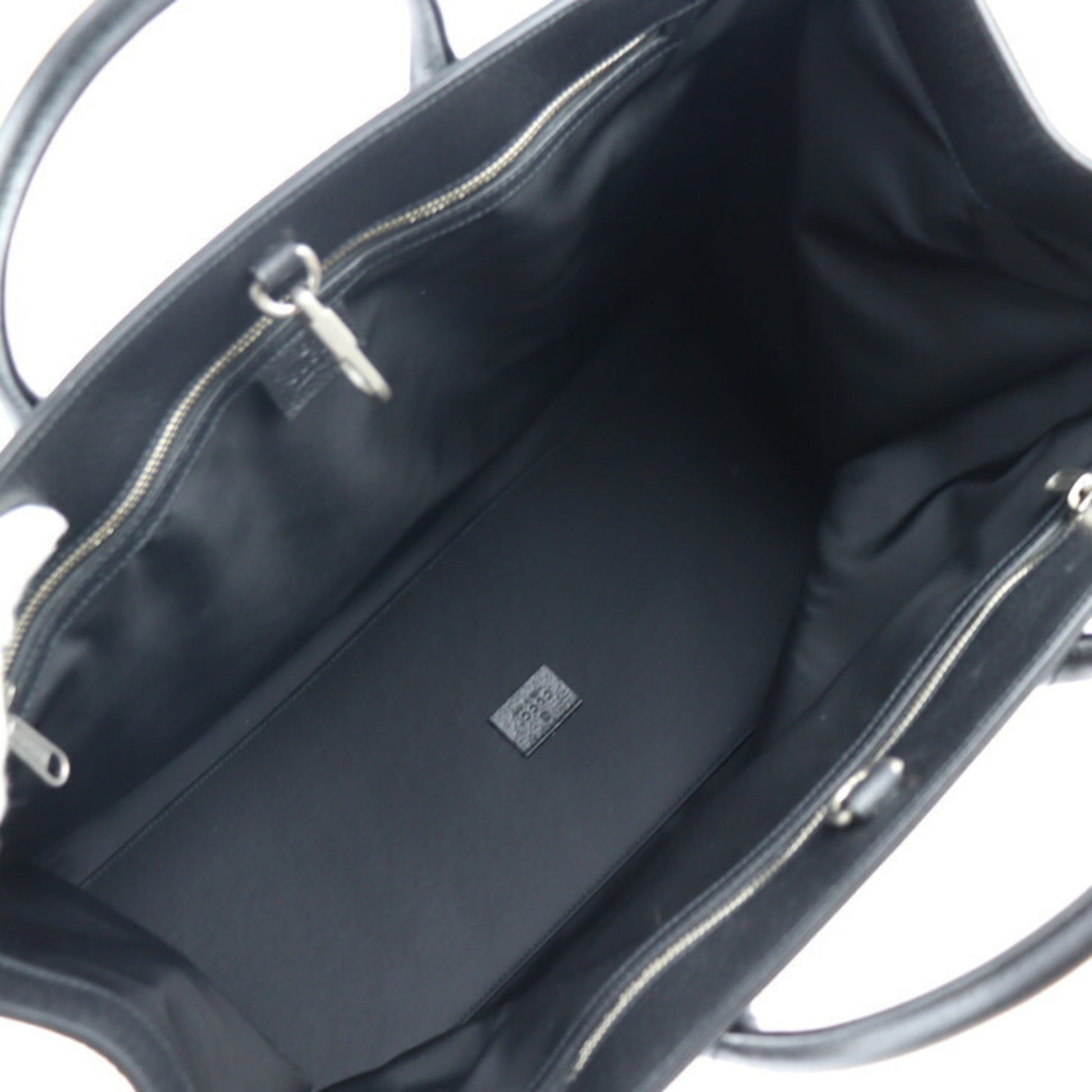 Gucci Black Nylon Leather Handbag Shoulder Bag