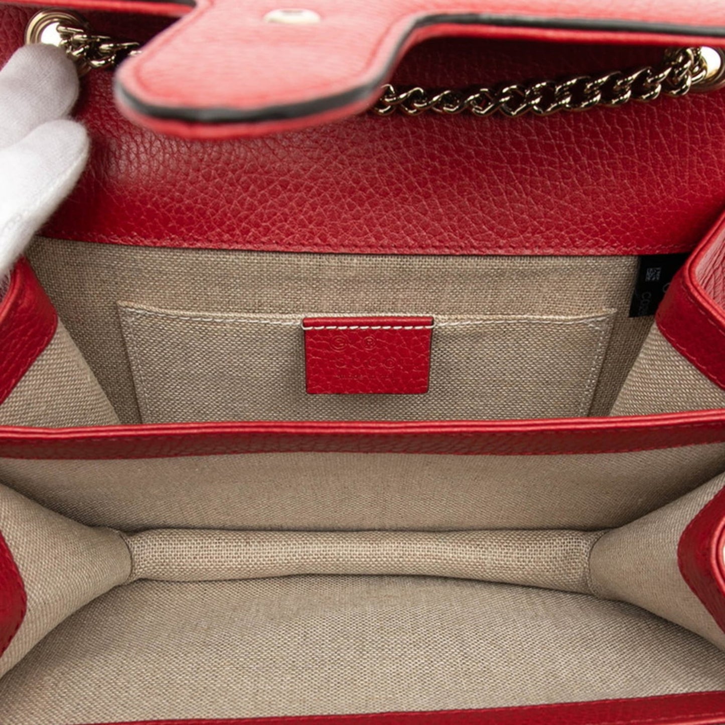 Gucci Red Color Leather Shoulder Bag