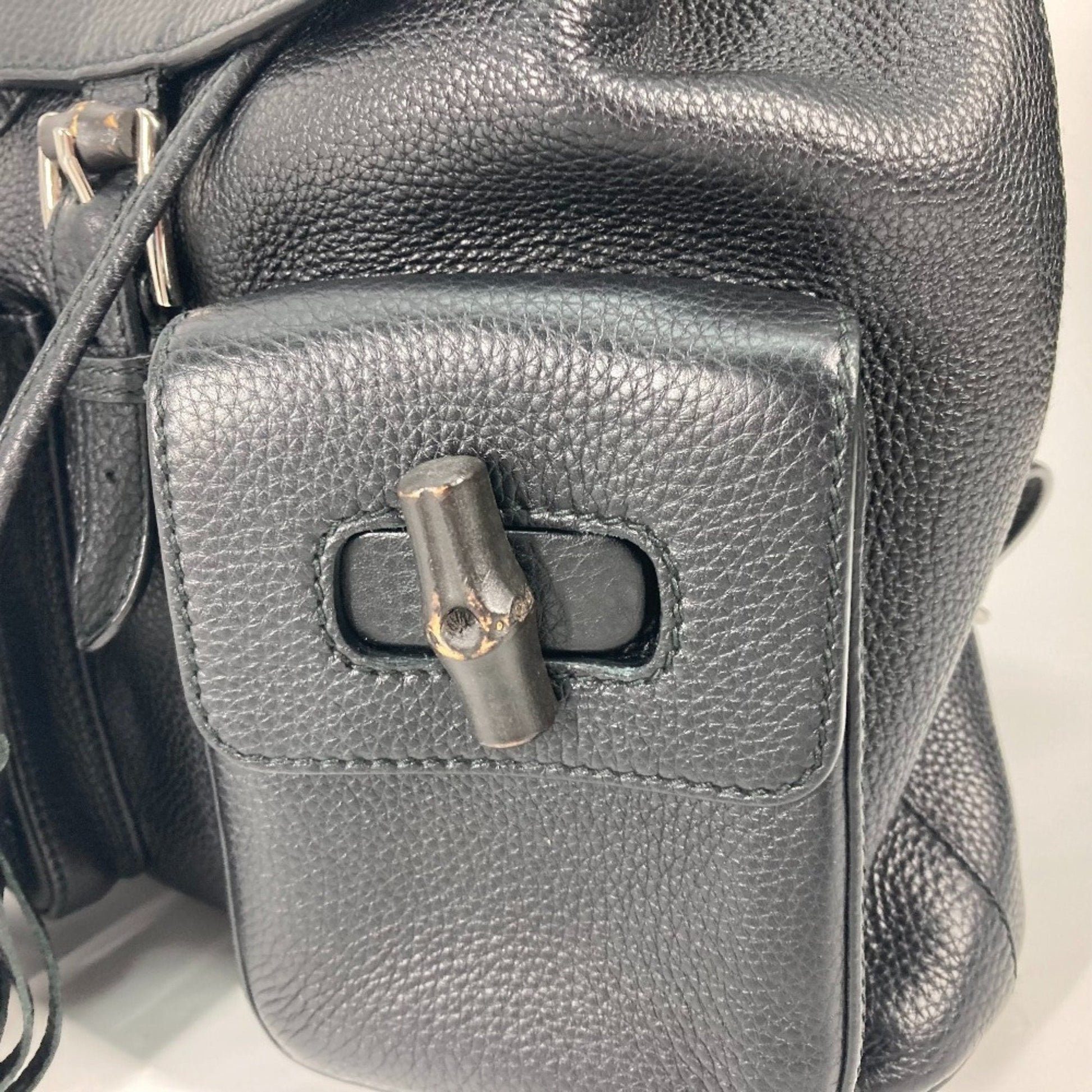 Gucci Black Leather Backpack