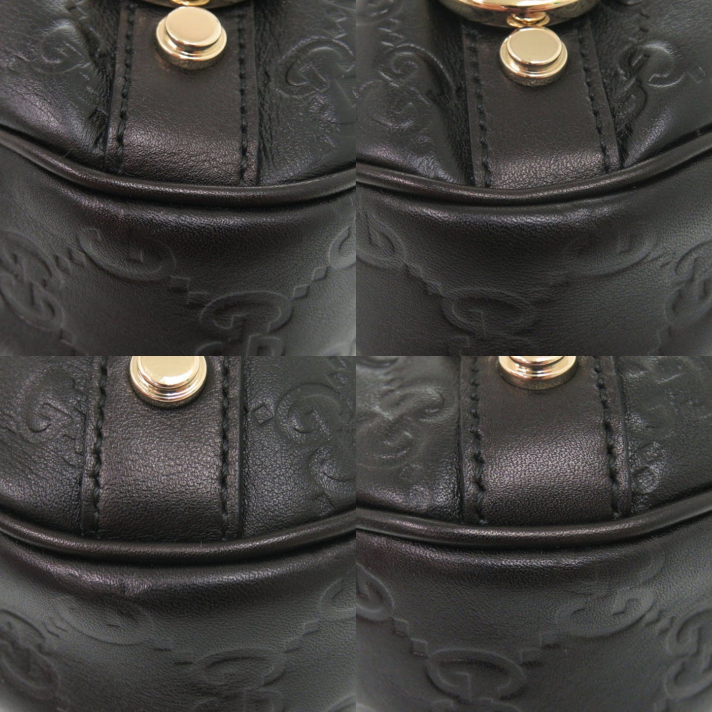 Gucci Black Leather Handbag Shoulder Bag