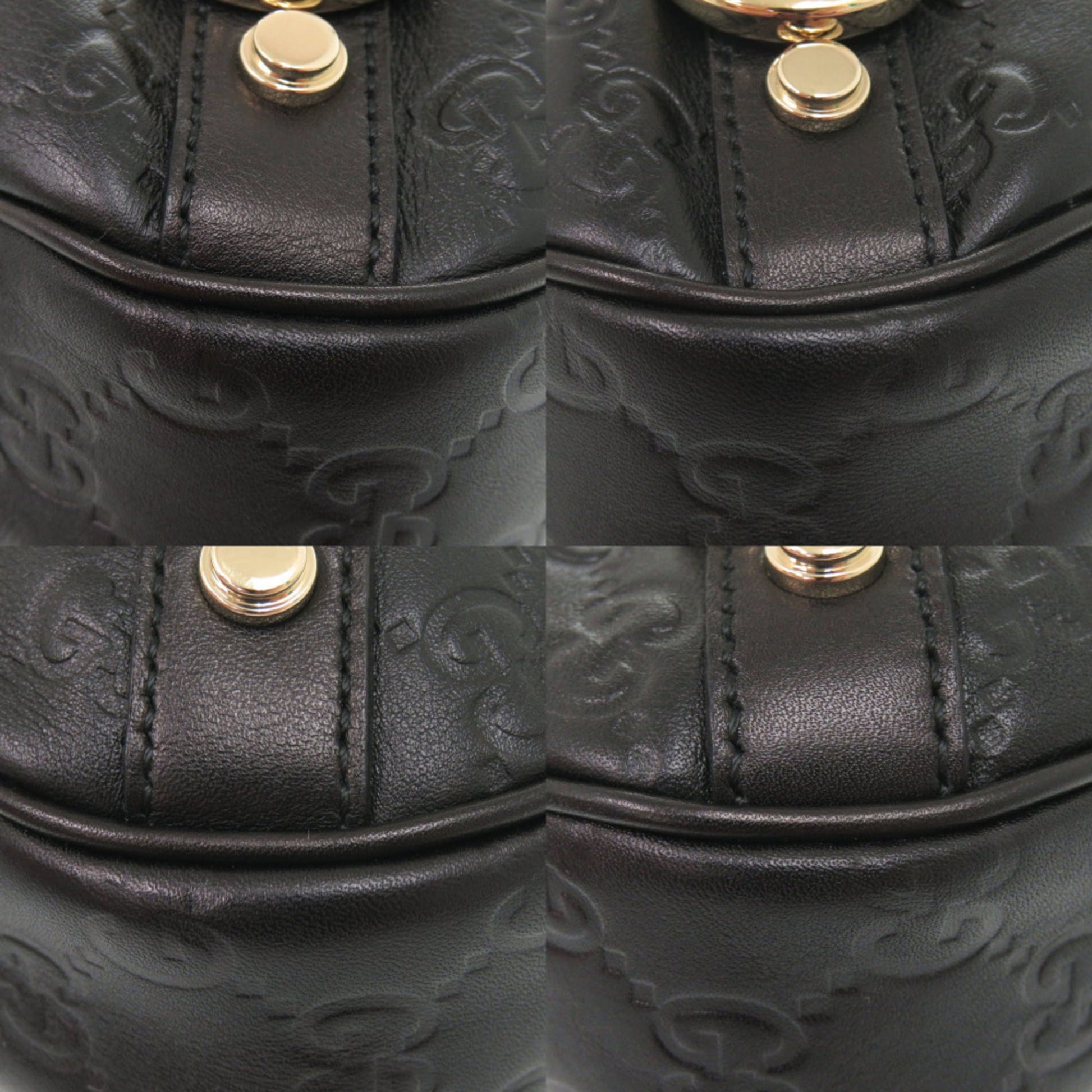 Gucci Black Leather Handbag Shoulder Bag