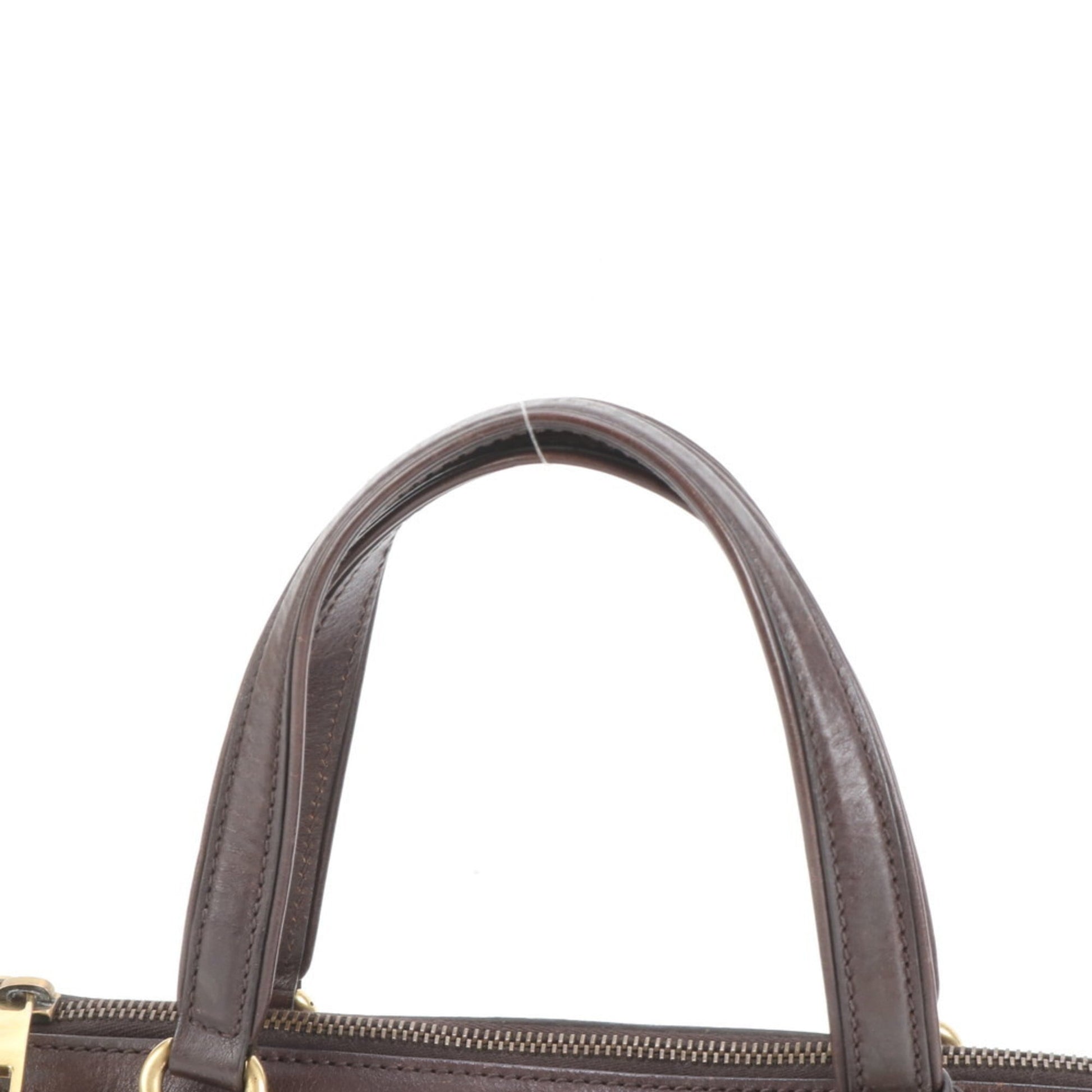 Gucci Brown Leather Canvas Handbag
