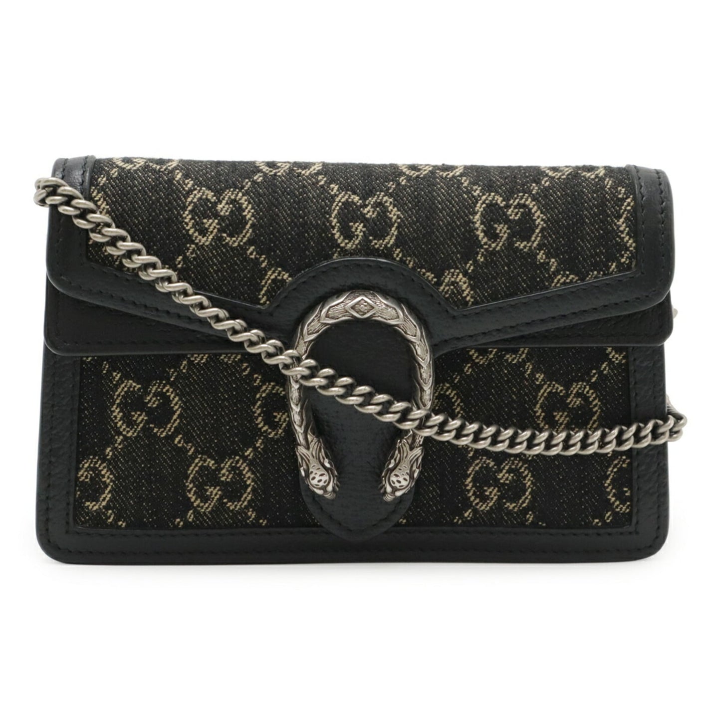 Gucci Black Denim Shoulder Bag