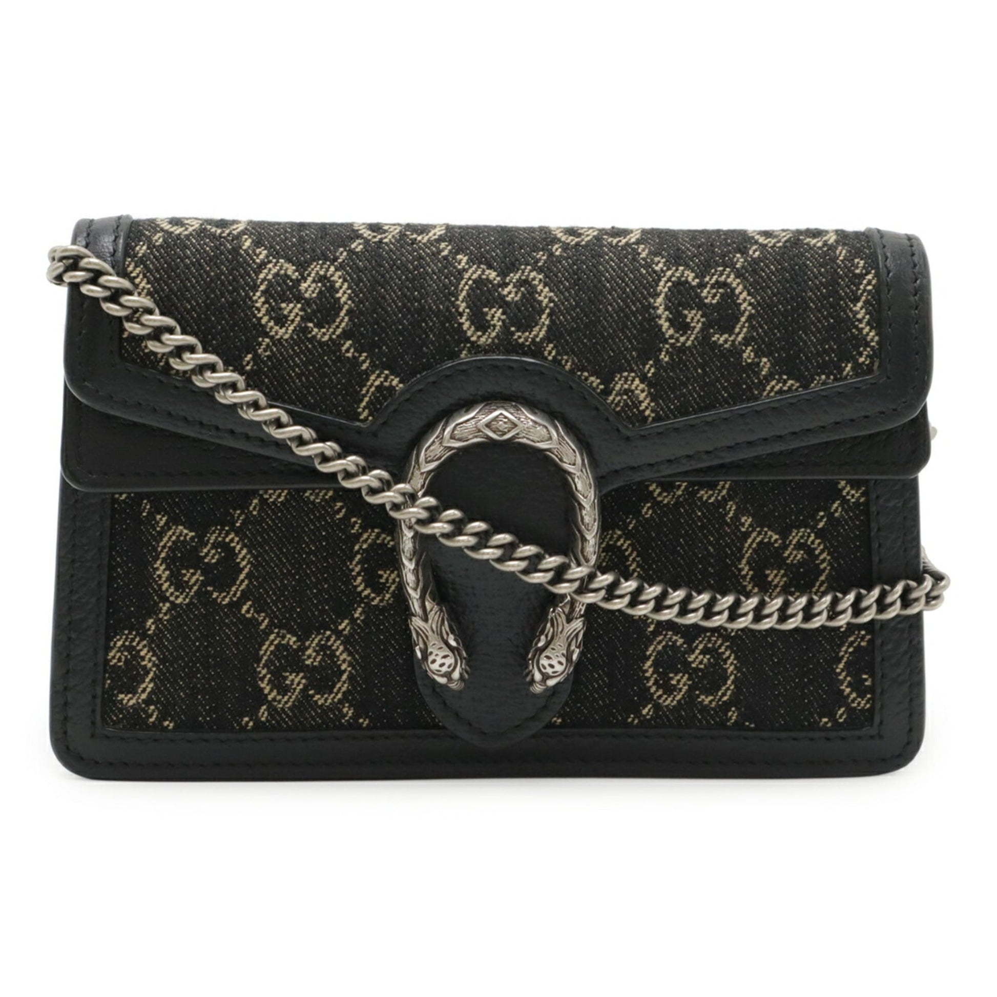 Gucci Black Denim Shoulder Bag