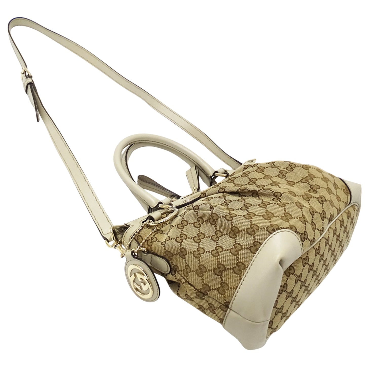 Gucci Gg Canvas Beige Brown Gg Canvas Handbag Shoulder Bag