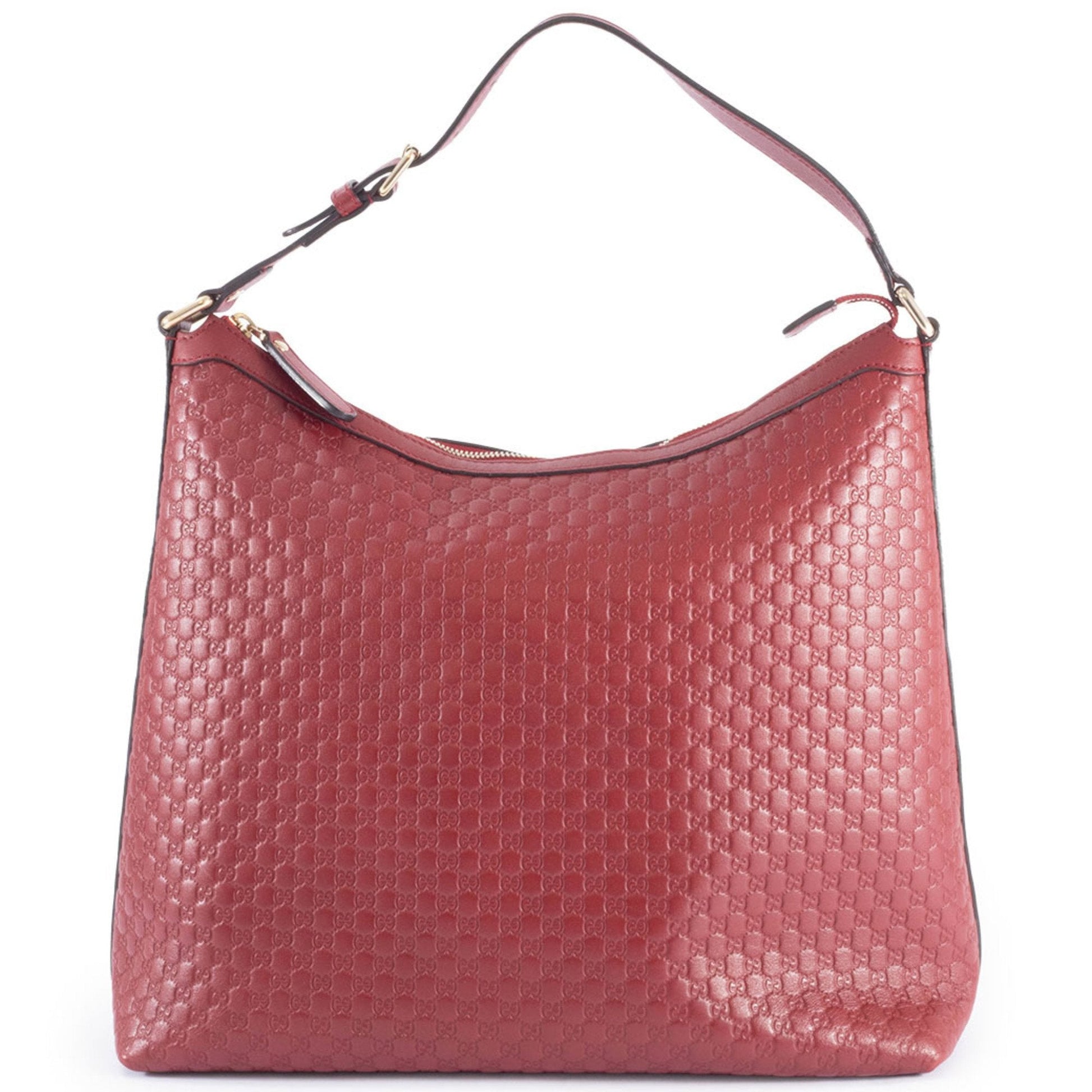 Gucci Microguccissima Red Color Leather Shoulder Bag