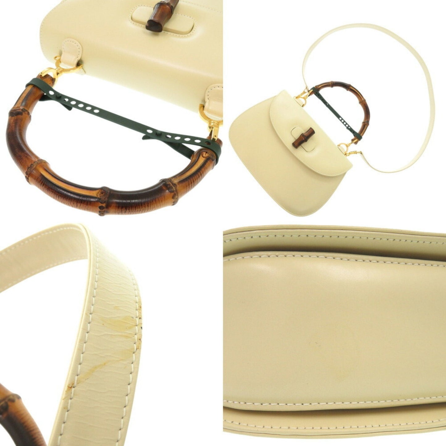 Gucci White Leather Handbag