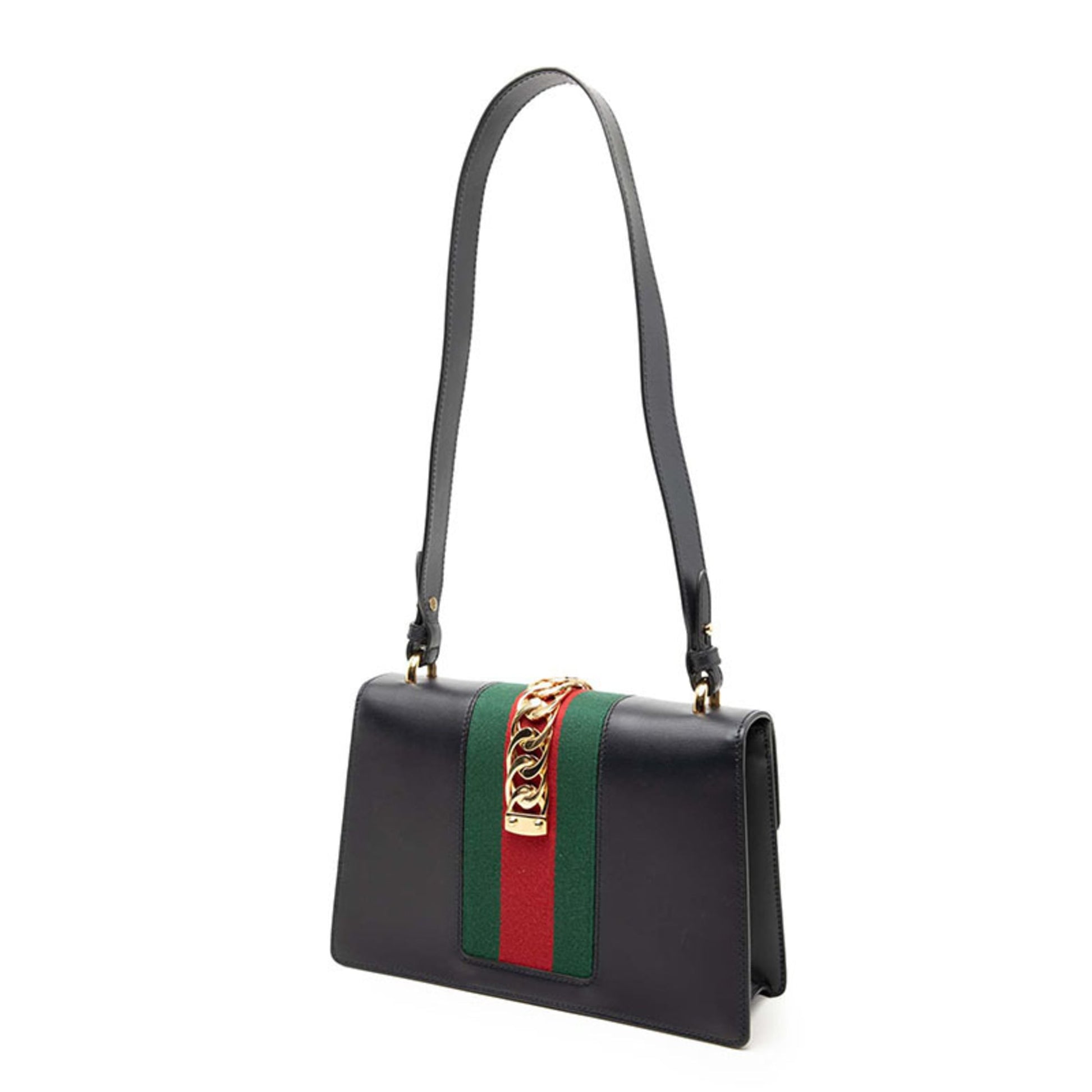 Gucci Navy Leather Shoulder Bag