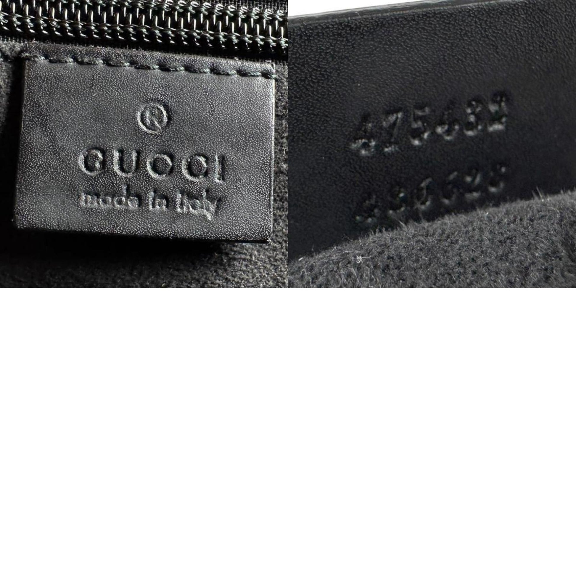 Gucci Beige Brown Black Gg Supreme Canvas Shoulder Bag