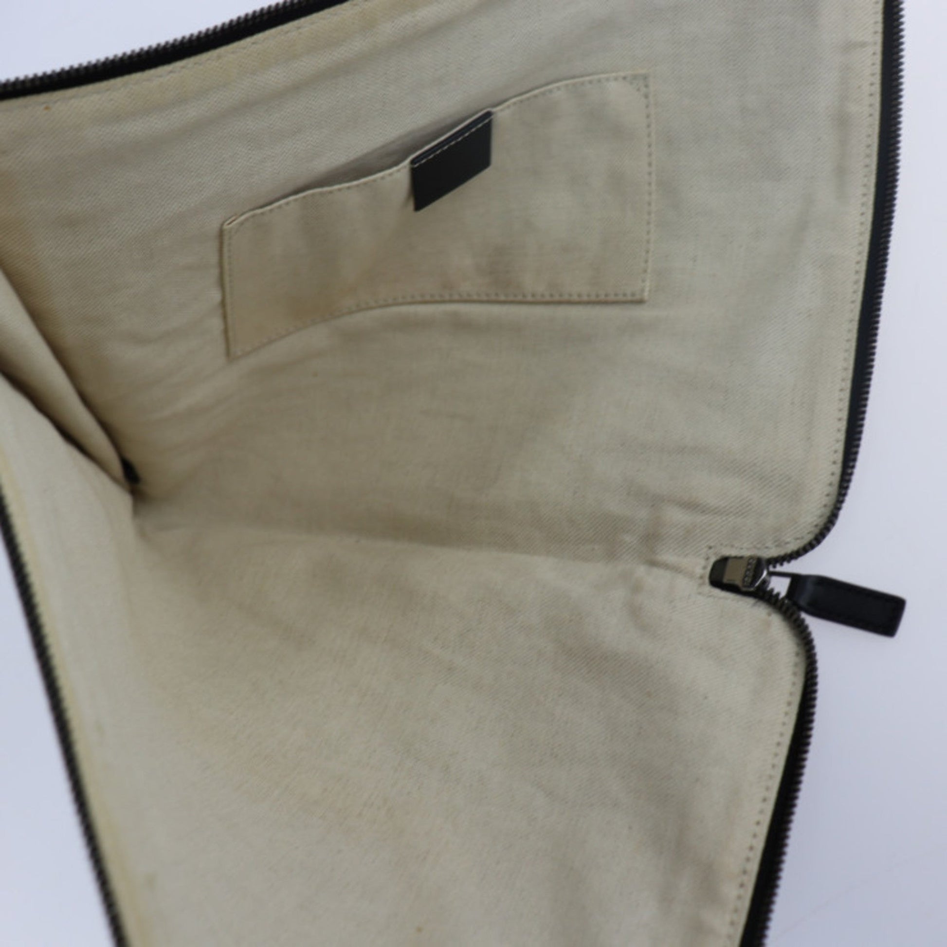 Gucci Gray Canvas Clutch Bag Handbag Pouch