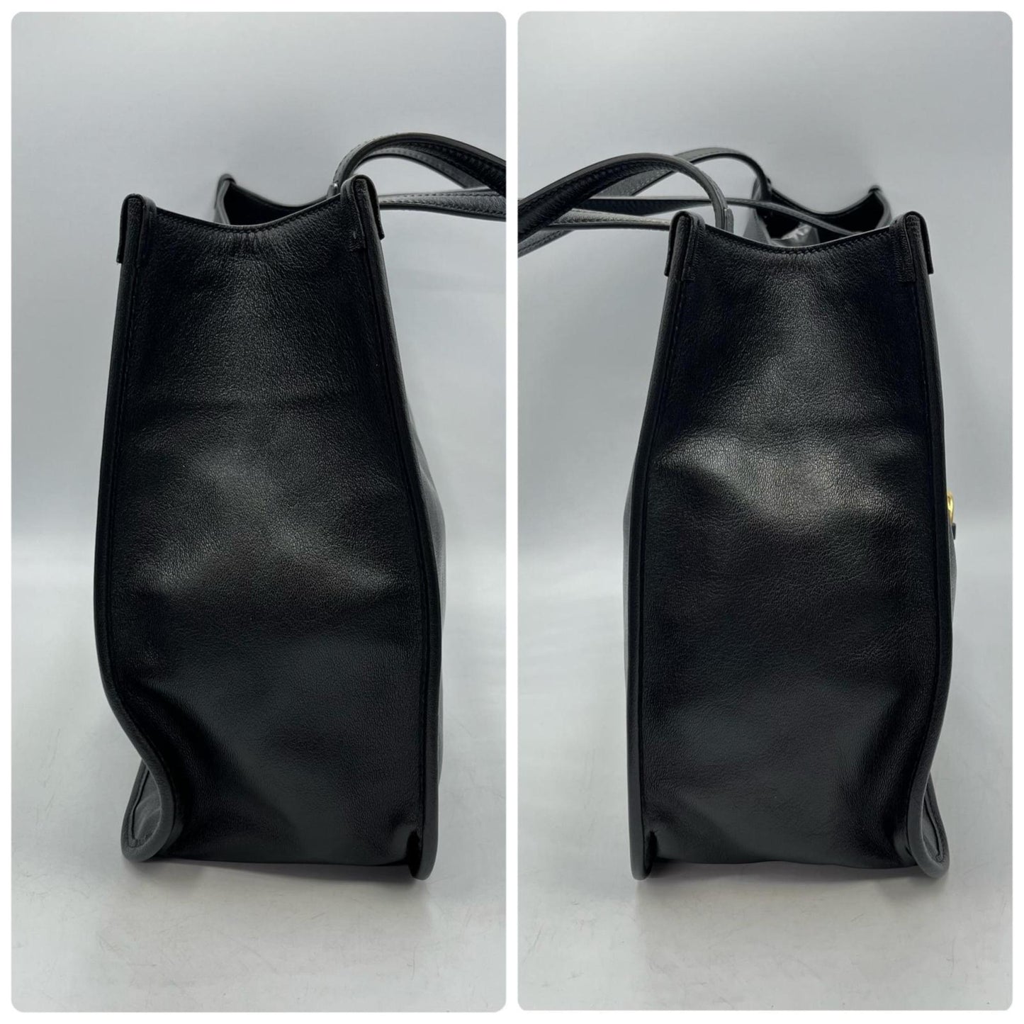 Gucci Black Leather Tote Bag
