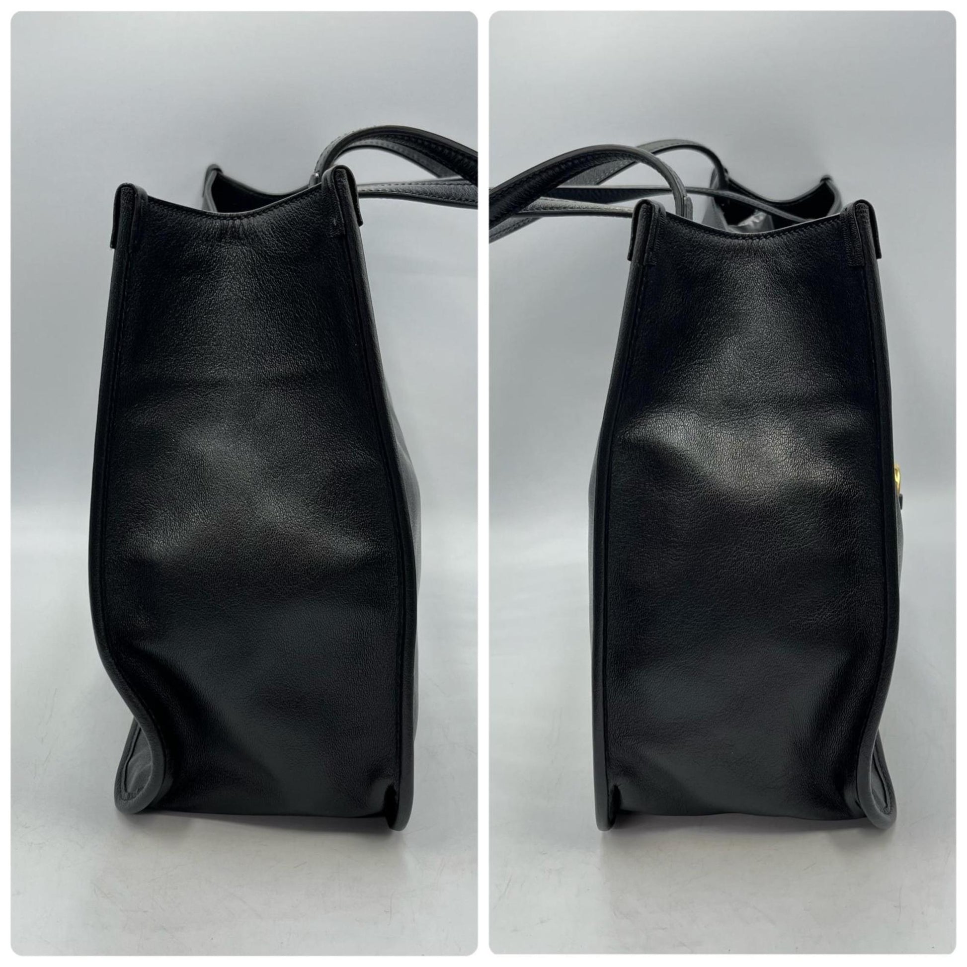 Gucci Black Leather Tote Bag